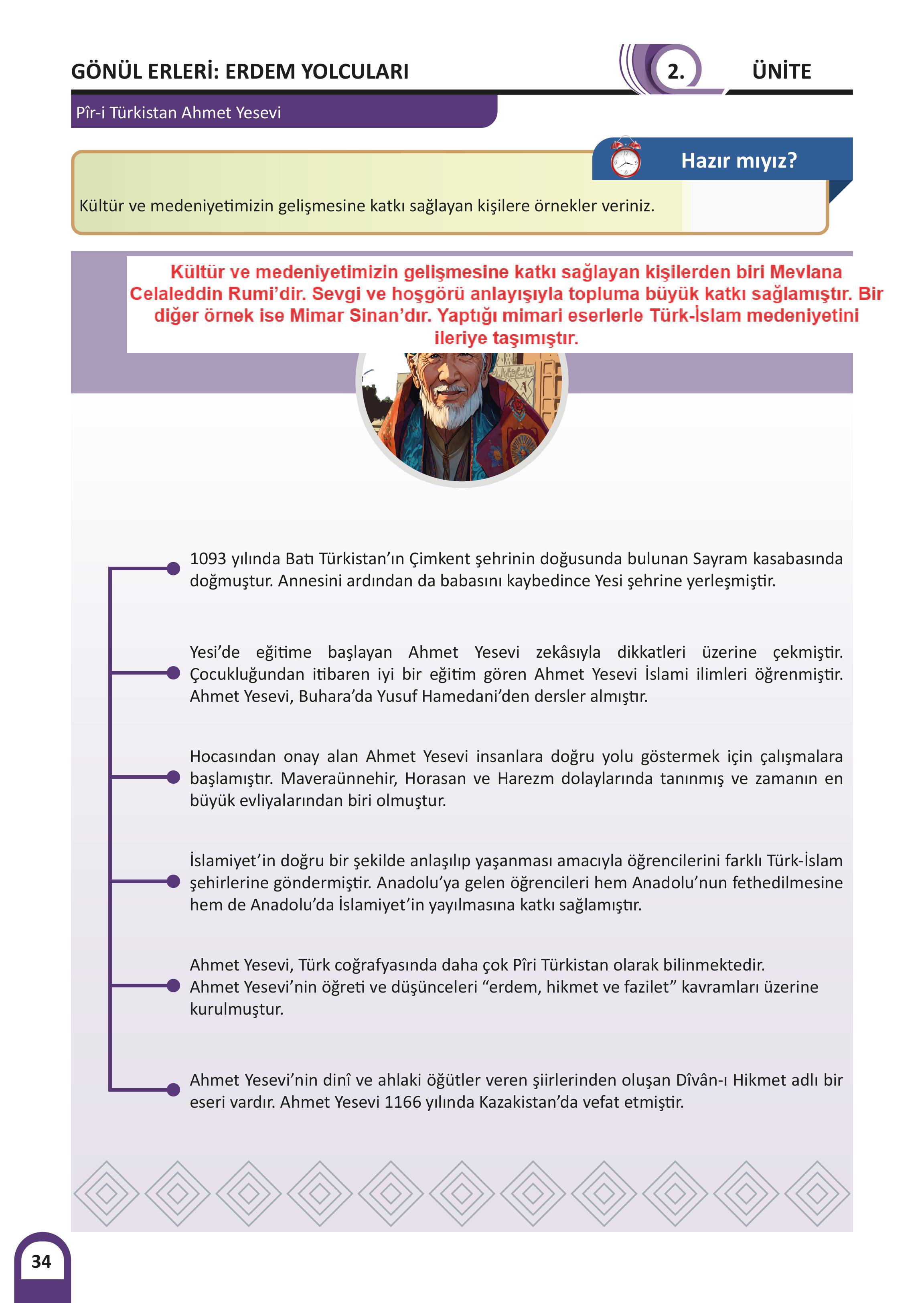 5. Sınıf Meb Yayınları Kültür Ve Medeniyetimize Yön Verenler Ders Kitabı Sayfa 35 Cevapları