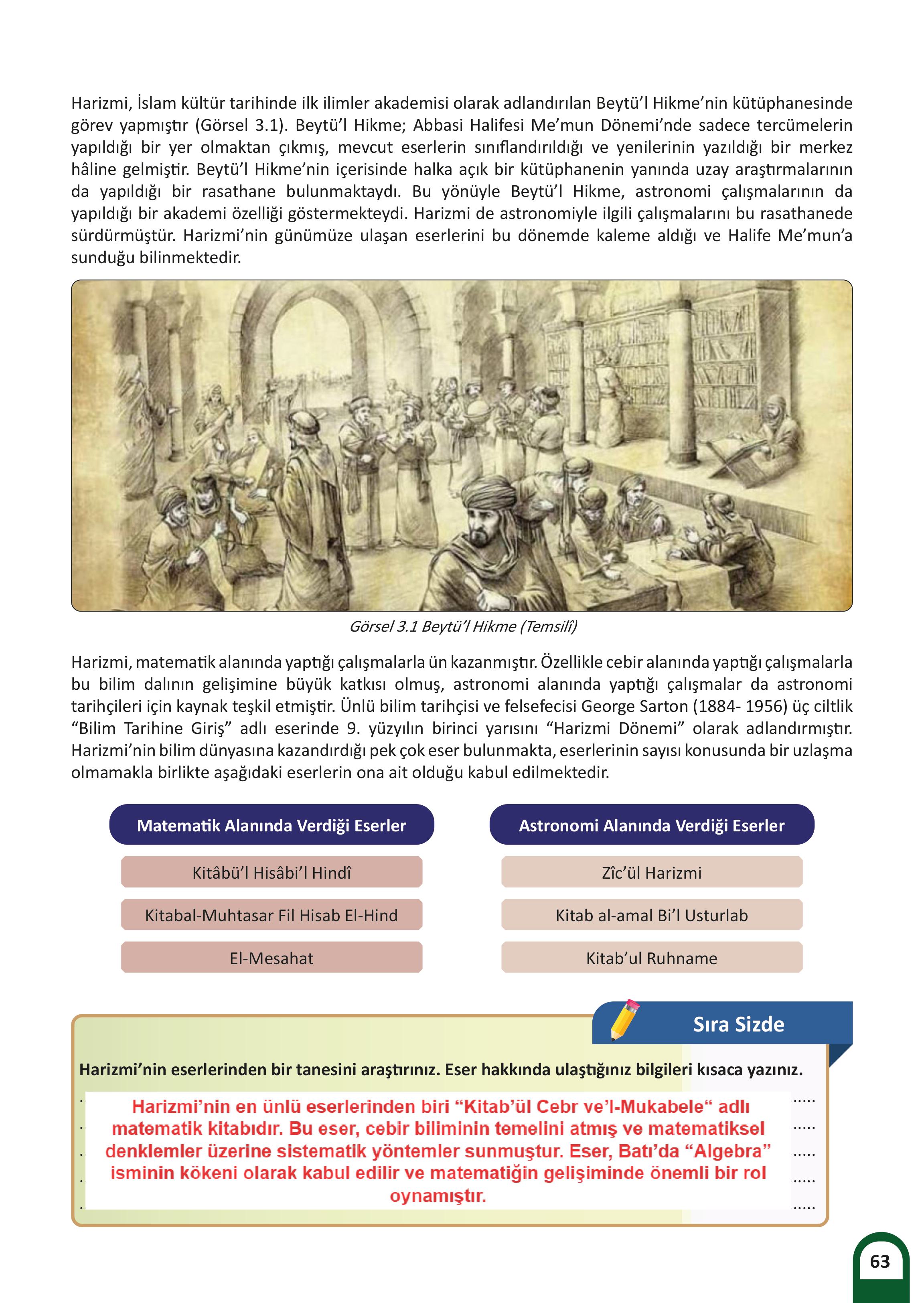 5. Sınıf Meb Yayınları Kültür Ve Medeniyetimize Yön Verenler Ders Kitabı Sayfa 64 Cevapları