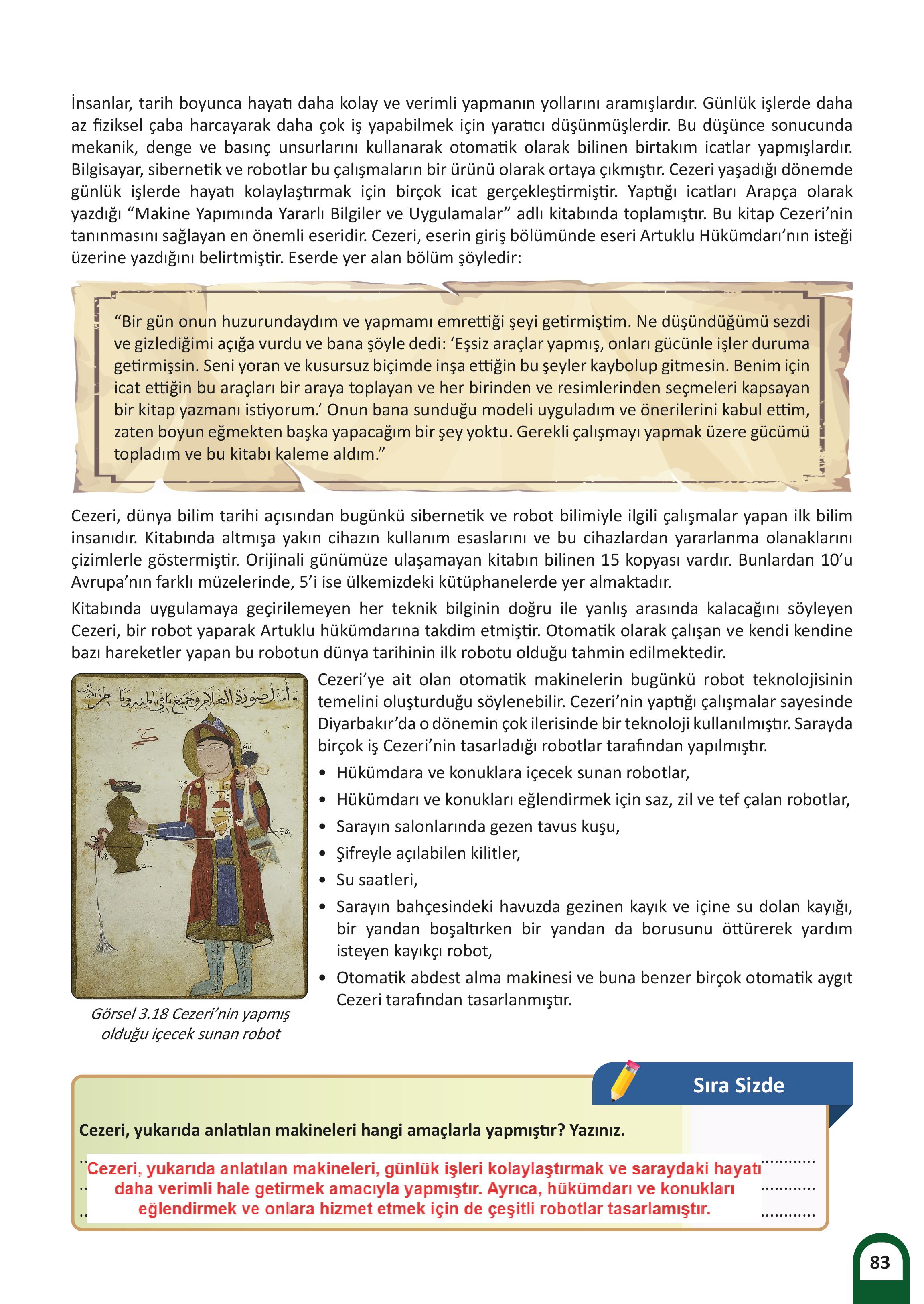 5. Sınıf Meb Yayınları Kültür Ve Medeniyetimize Yön Verenler Ders Kitabı Sayfa 84 Cevapları
