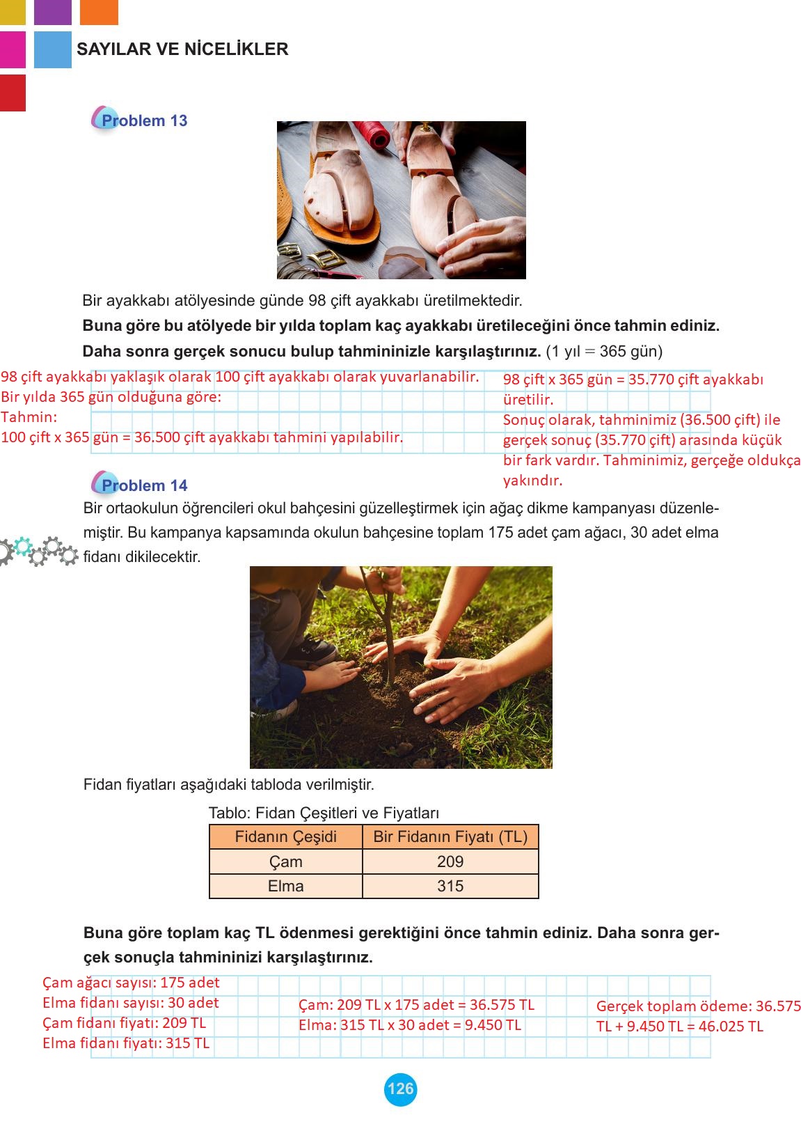 5. Sınıf Meb Yayınları Matematik Ders Kitabı Sayfa 126 Cevapları