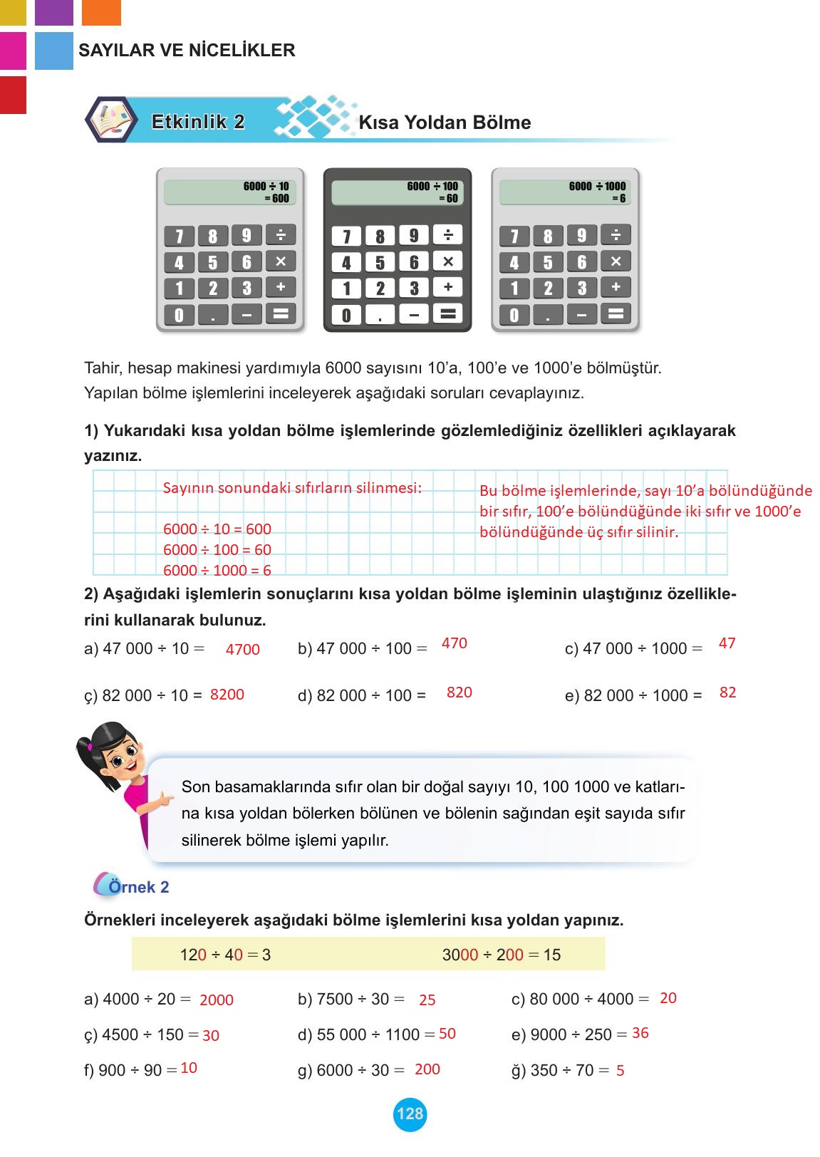 5. Sınıf Meb Yayınları Matematik Ders Kitabı Sayfa 128 Cevapları