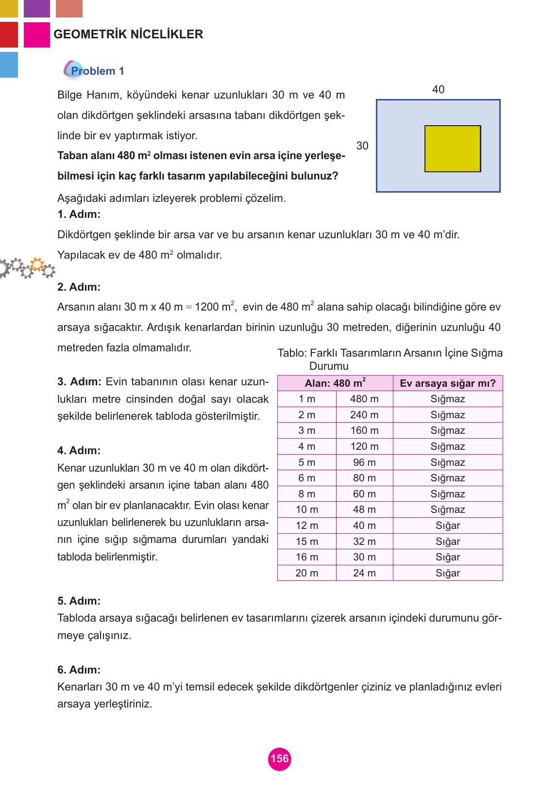 5. Sınıf Meb Yayınları Matematik Ders Kitabı Sayfa 156 Cevapları