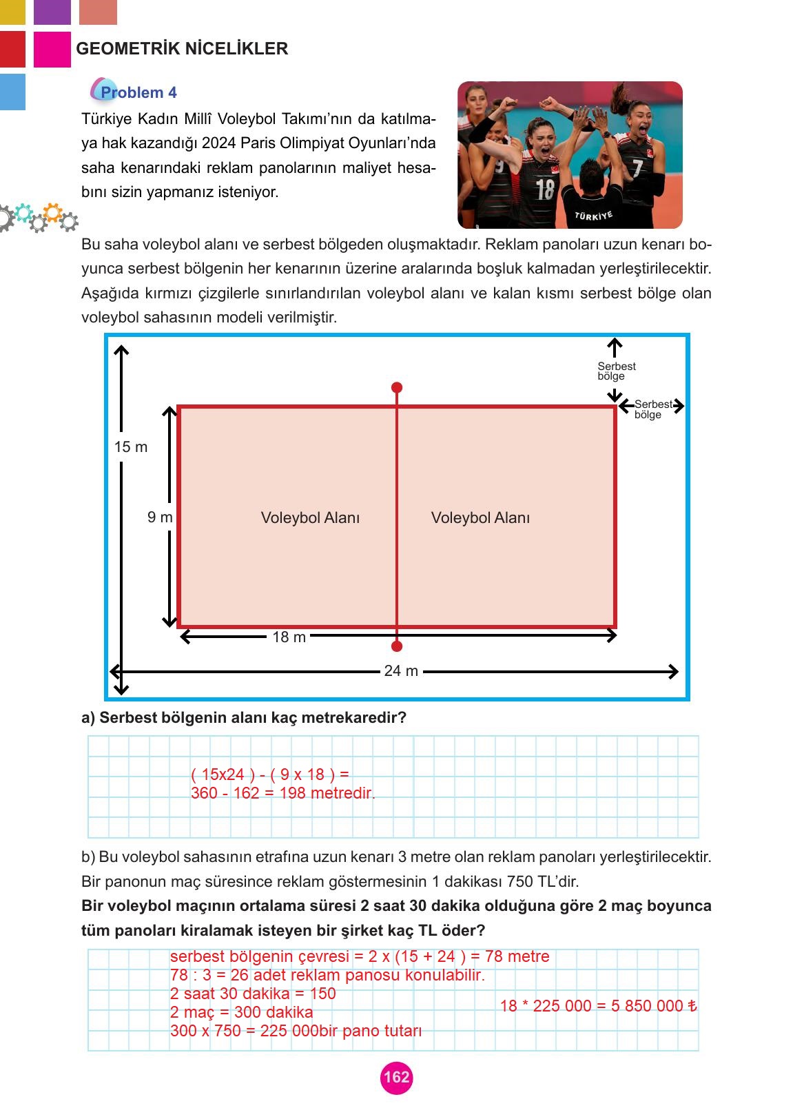 5. Sınıf Meb Yayınları Matematik Ders Kitabı Sayfa 162 Cevapları 5. Sınıf Meb Yayınları Matematik Ders Kitabı Sayfa 162 Cevapları