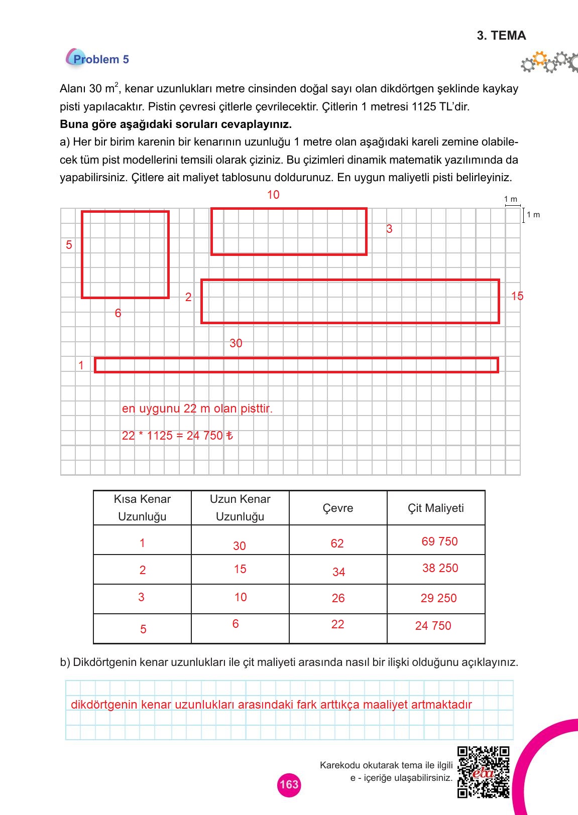 5. Sınıf Meb Yayınları Matematik Ders Kitabı Sayfa 163 Cevapları