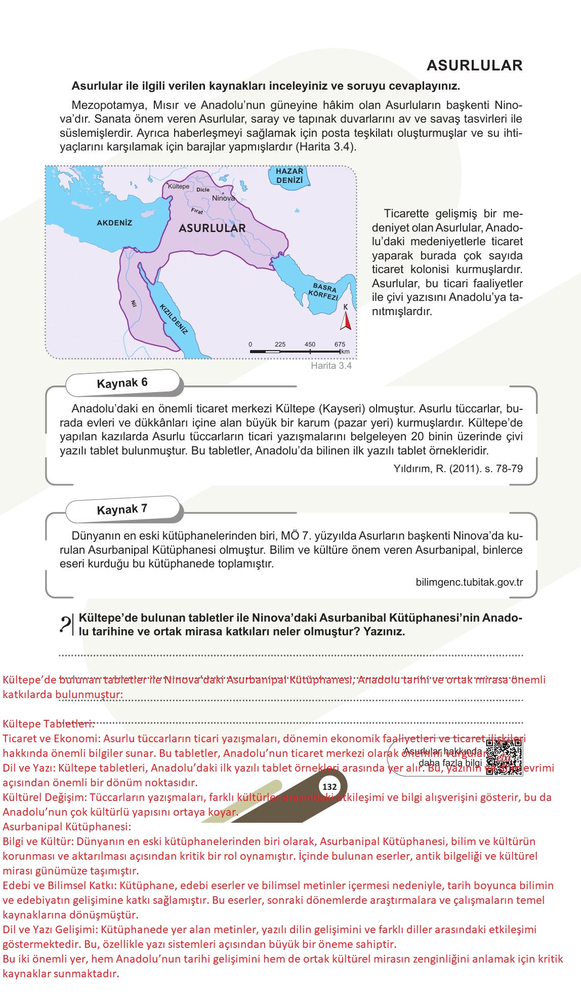 5. Sınıf Meb Yayınları Sosyal Bilgiler Ders Kitabı Sayfa 132 Cevapları