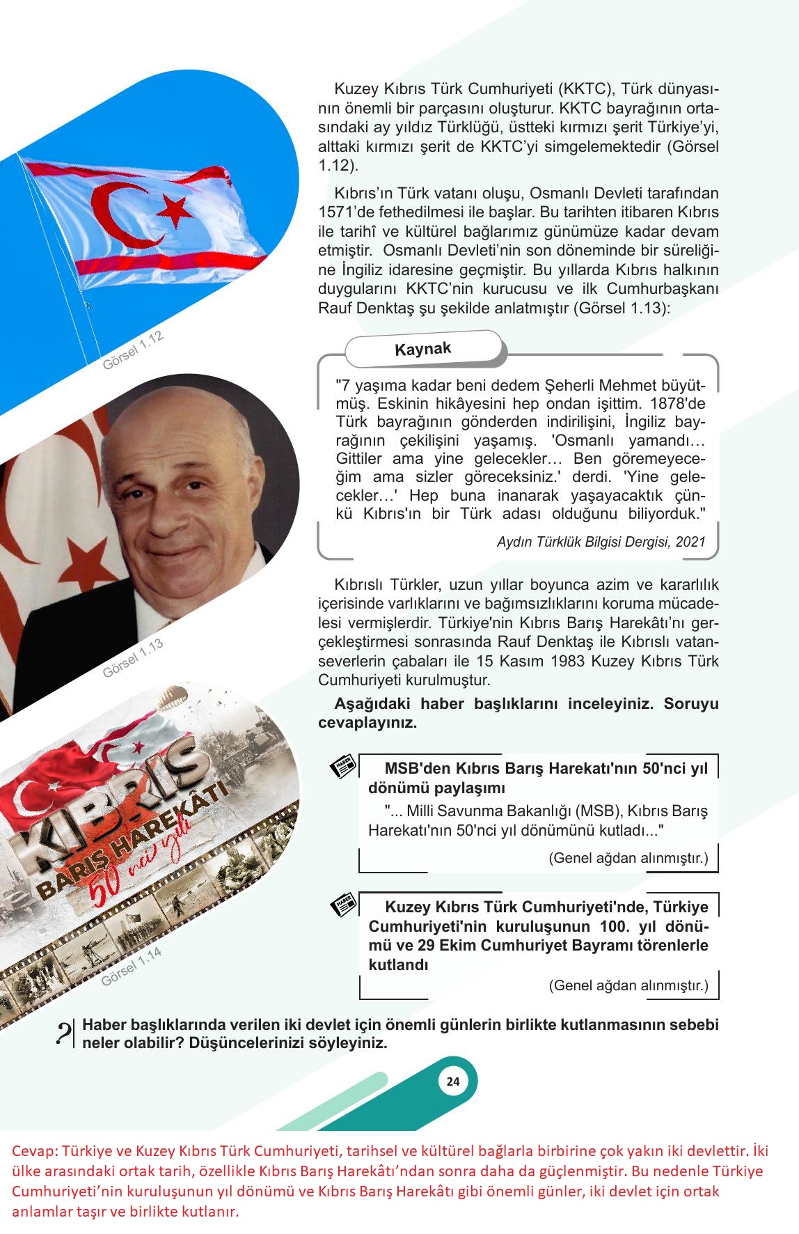 5. Sınıf Meb Yayınları Sosyal Bilgiler Ders Kitabı Sayfa 24 Cevapları