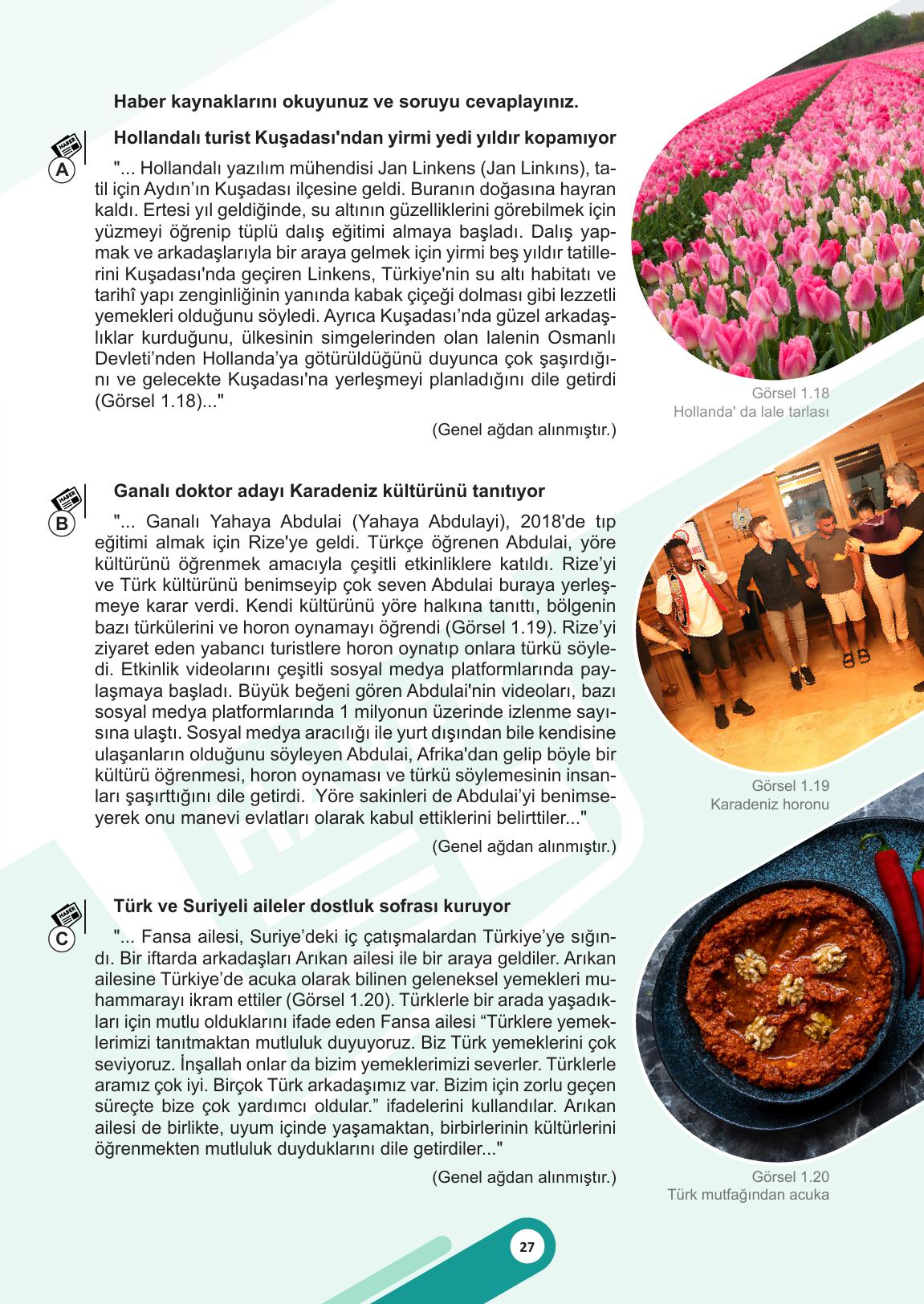 5. Sınıf Meb Yayınları Sosyal Bilgiler Ders Kitabı Sayfa 27 Cevapları