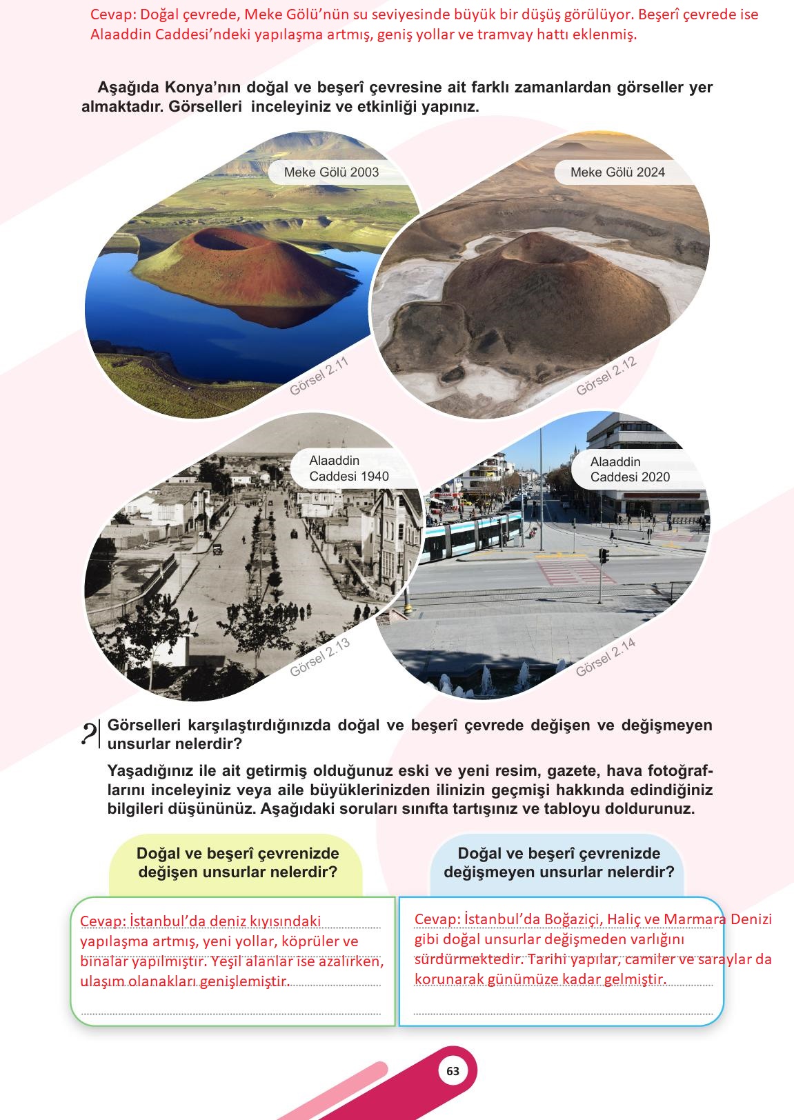5. Sınıf Meb Yayınları Sosyal Bilgiler Ders Kitabı Sayfa 63 Cevapları