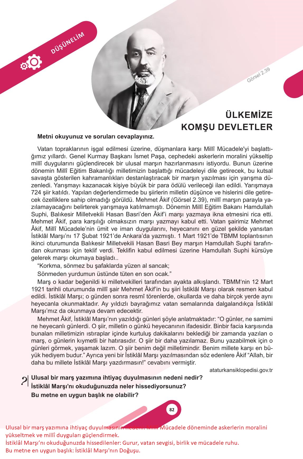 5. Sınıf Meb Yayınları Sosyal Bilgiler Ders Kitabı Sayfa 82 Cevapları 5. Sınıf Meb Yayınları Sosyal Bilgiler Ders Kitabı Sayfa 82 Cevapları