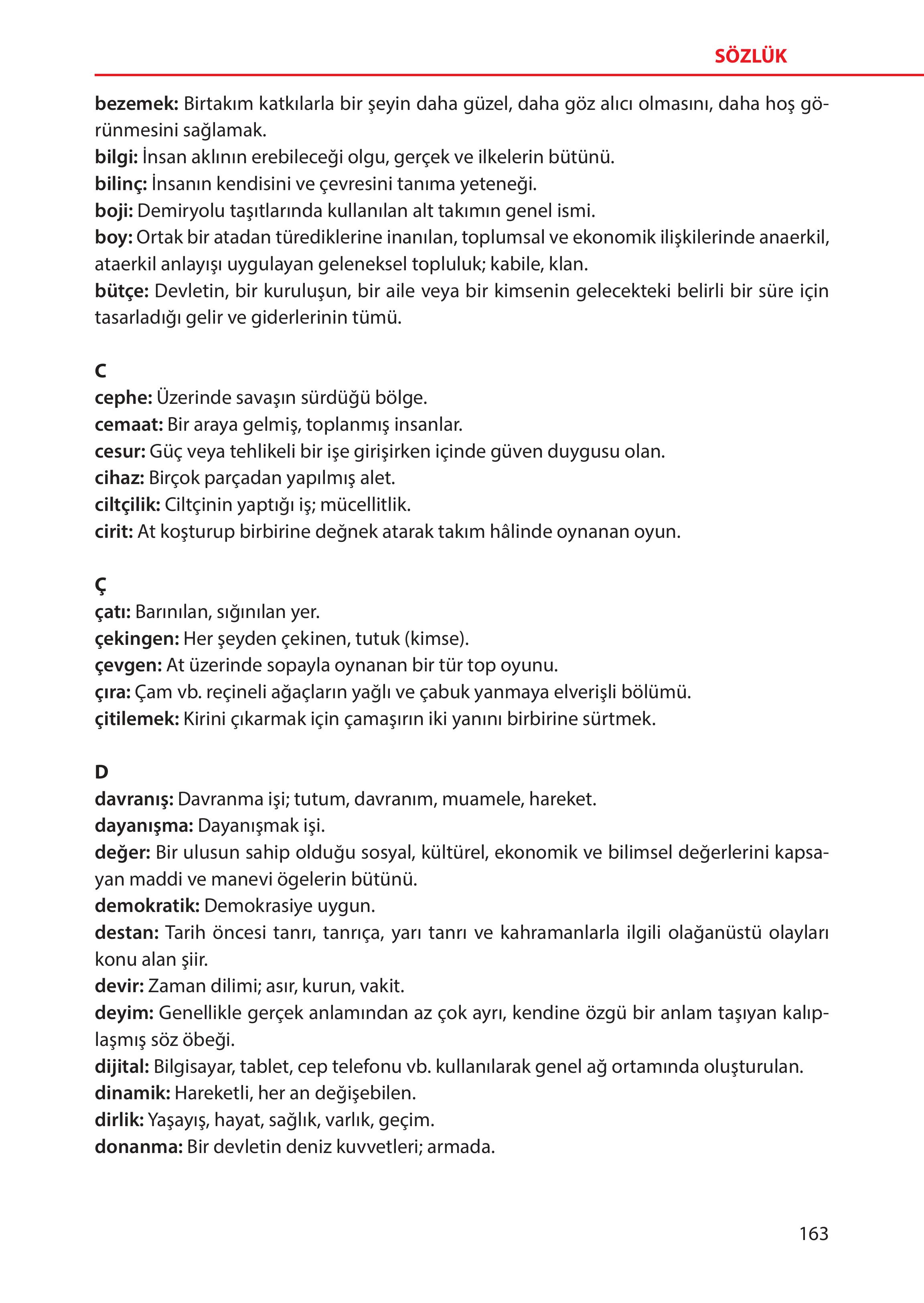 5. Sınıf Meb Yayınları Türk Sosyal Hayatında Aile Ders Kitabı Sayfa 163 Cevapları