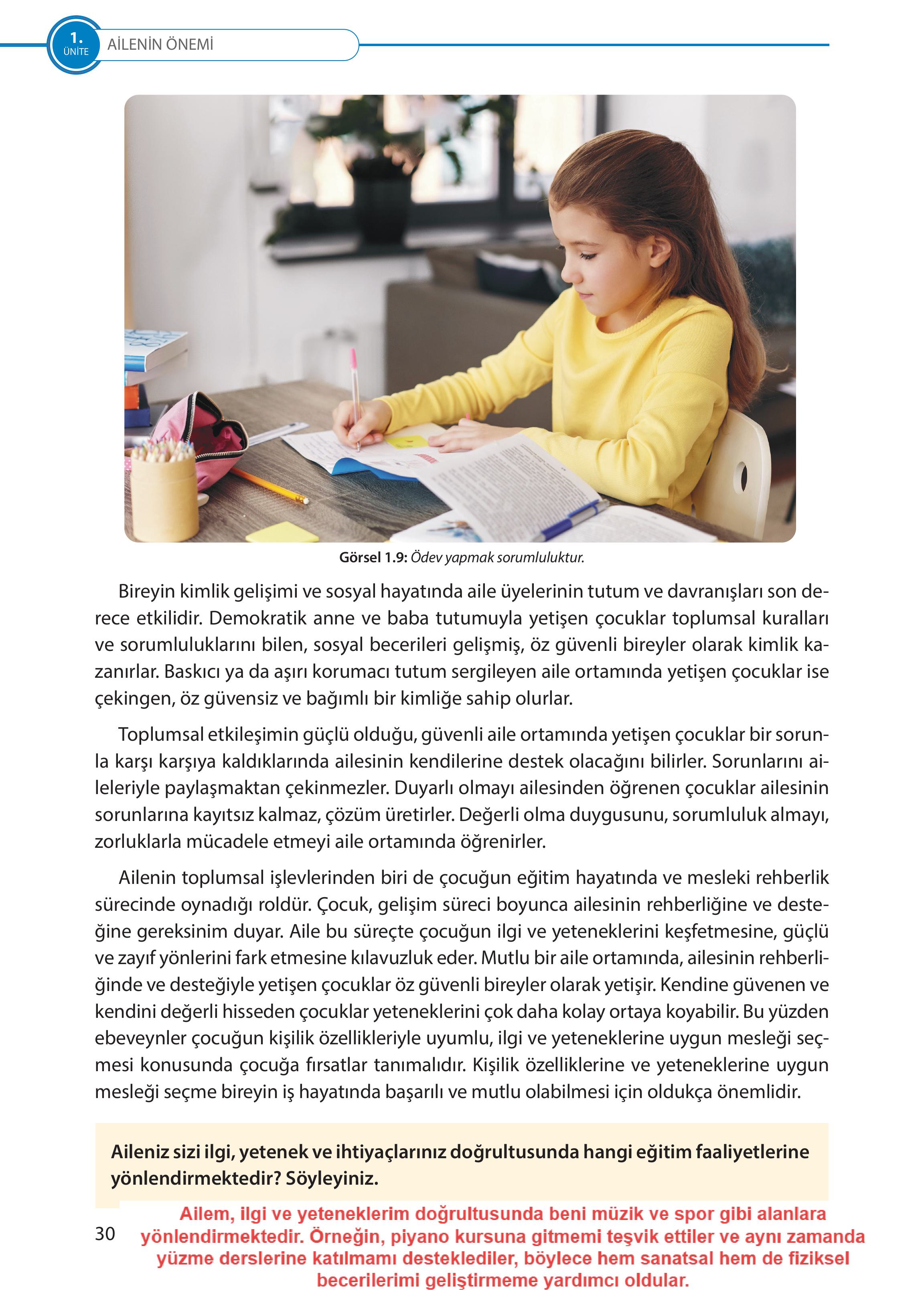 5. Sınıf Meb Yayınları Türk Sosyal Hayatında Aile Ders Kitabı Sayfa 30 Cevapları 5. Sınıf Meb Yayınları Türk Sosyal Hayatında Aile Ders Kitabı Sayfa 30 Cevapları