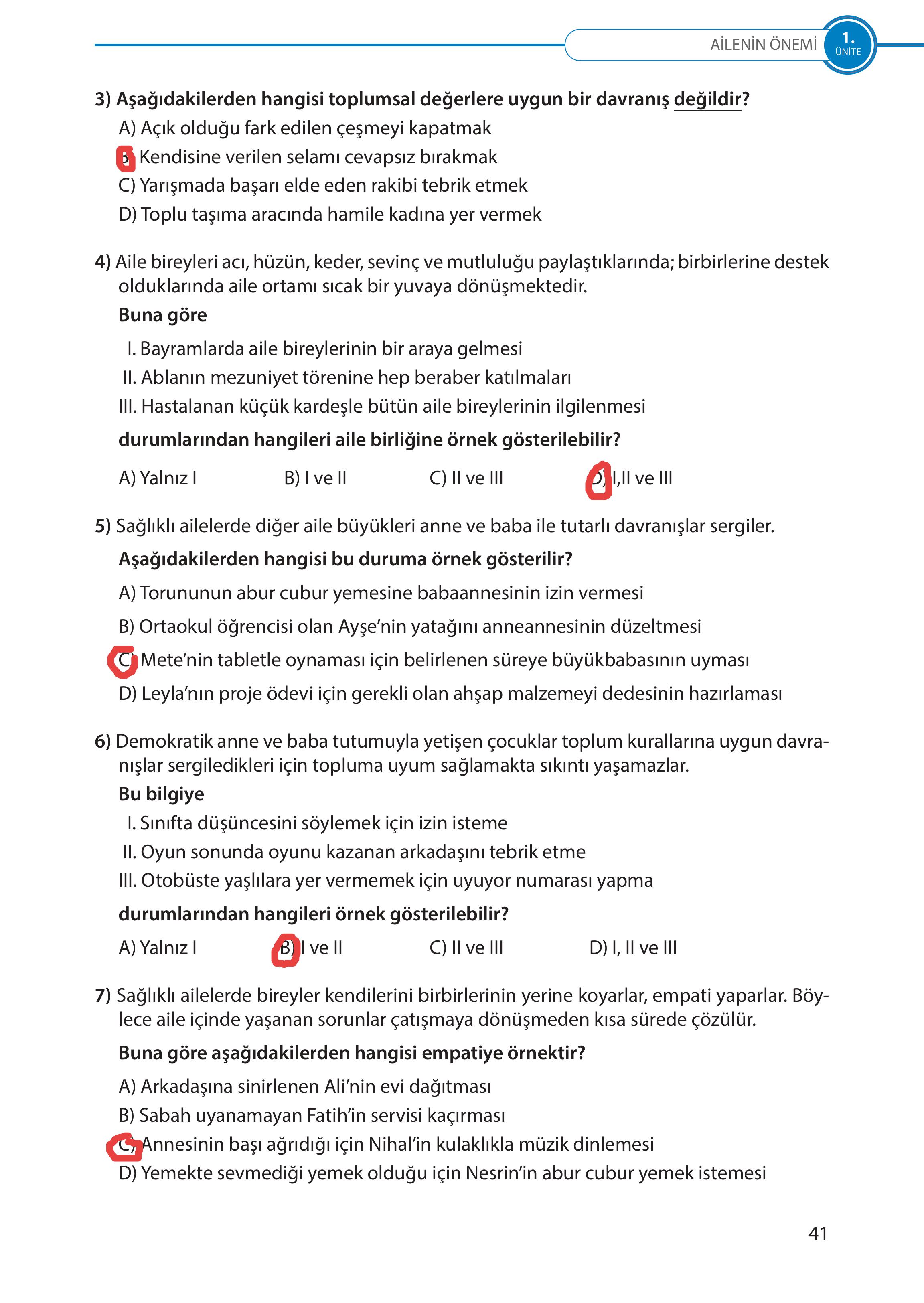 5. Sınıf Meb Yayınları Türk Sosyal Hayatında Aile Ders Kitabı Sayfa 41 Cevapları 5. Sınıf Meb Yayınları Türk Sosyal Hayatında Aile Ders Kitabı Sayfa 41 Cevapları