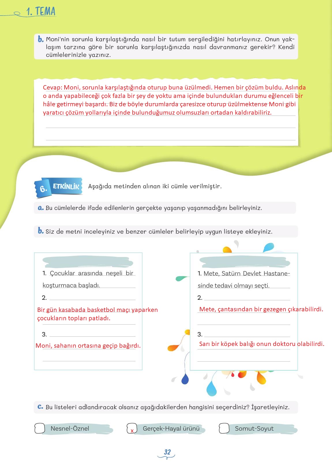 5. Sınıf Meb Yayınları Türkçe Ders Kitabı Sayfa 32 Cevapları 5. Sınıf Meb Yayınları Türkçe Ders Kitabı Sayfa 32 Cevapları