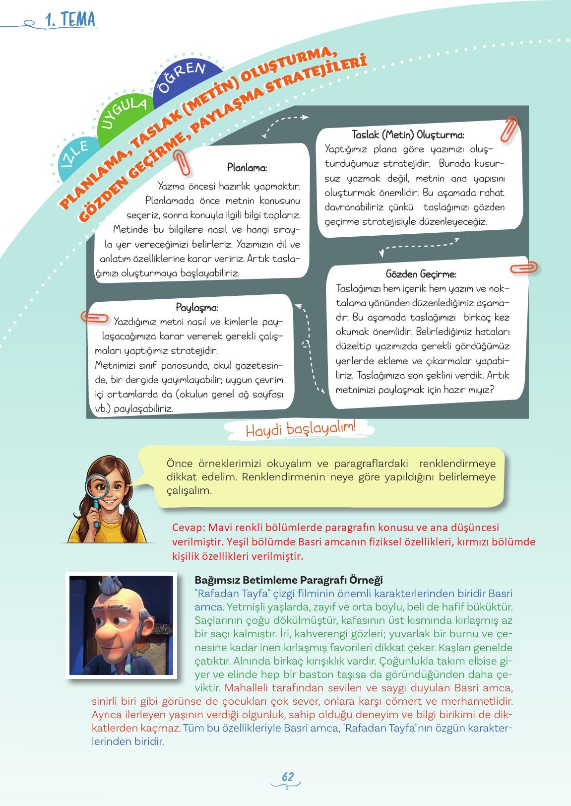 5. Sınıf Meb Yayınları Türkçe Ders Kitabı Sayfa 62 Cevapları 5. Sınıf Meb Yayınları Türkçe Ders Kitabı Sayfa 62 Cevapları