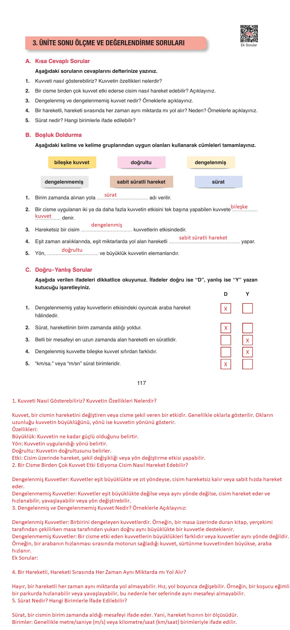 6. Sınıf Gün Yayıncılık Fen Bilimleri Ders Kitabı Sayfa 117 Cevapları