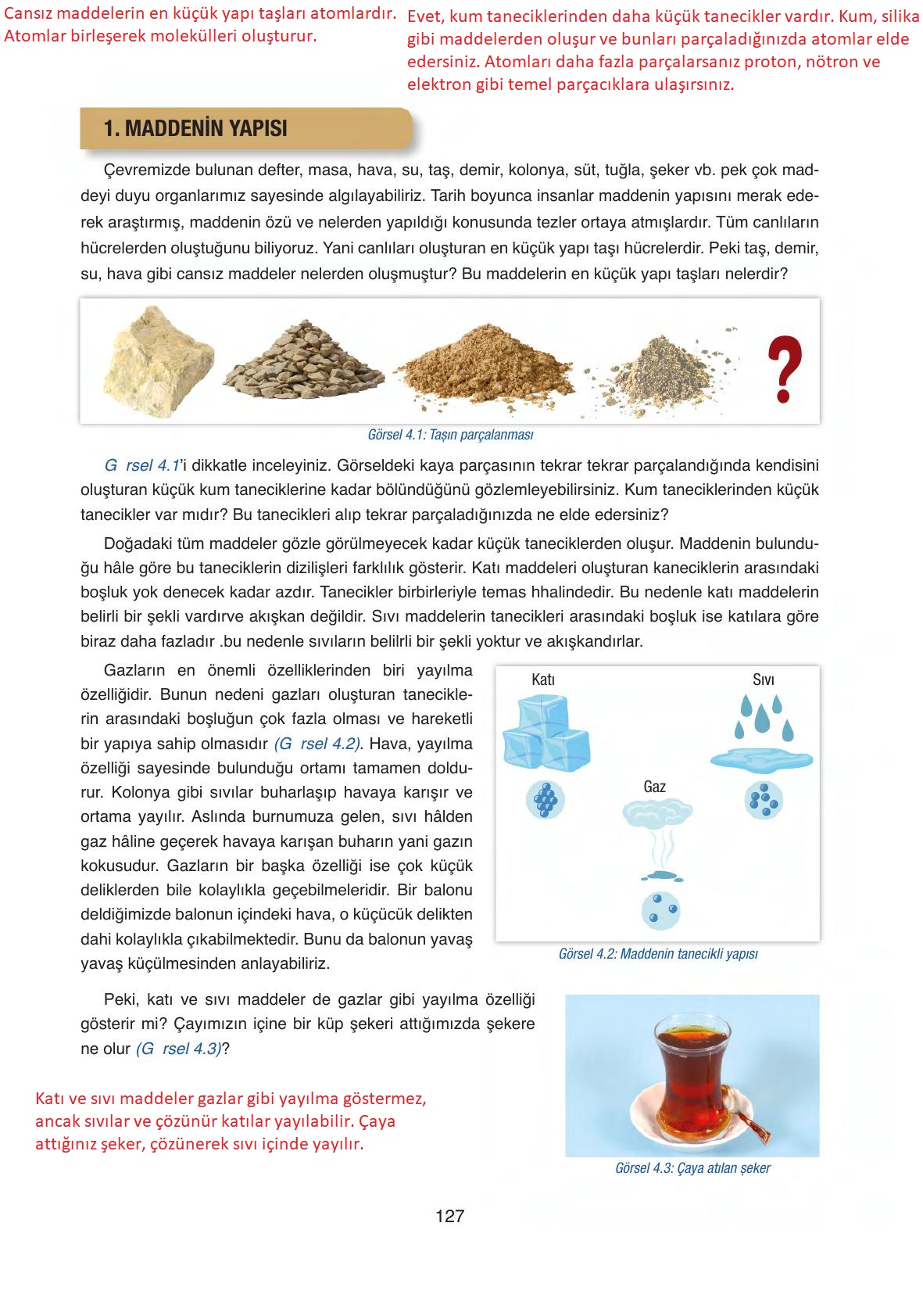 6. Sınıf Gün Yayıncılık Fen Bilimleri Ders Kitabı Sayfa 127 Cevapları