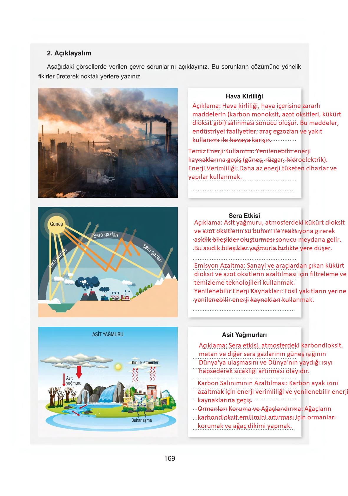 6. Sınıf Gün Yayıncılık Fen Bilimleri Ders Kitabı Sayfa 169 Cevapları