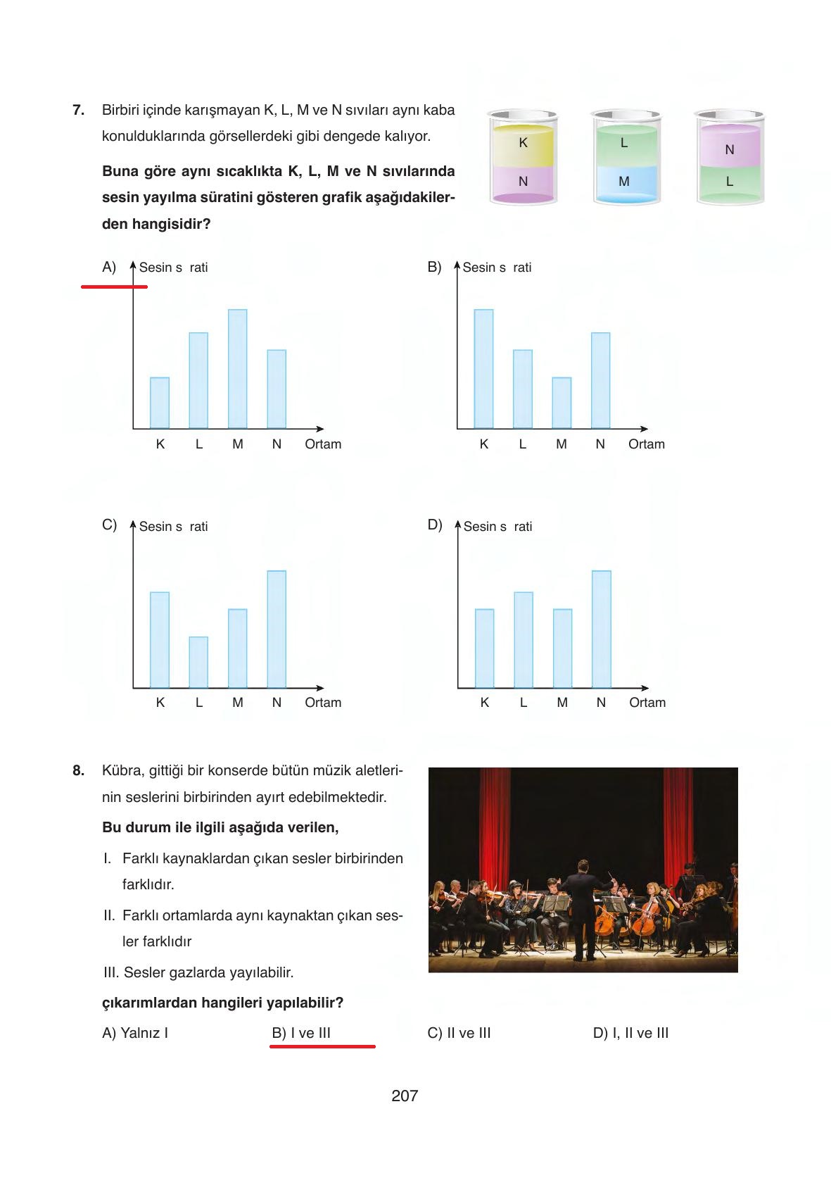 6. Sınıf Gün Yayıncılık Fen Bilimleri Ders Kitabı Sayfa 207 Cevapları