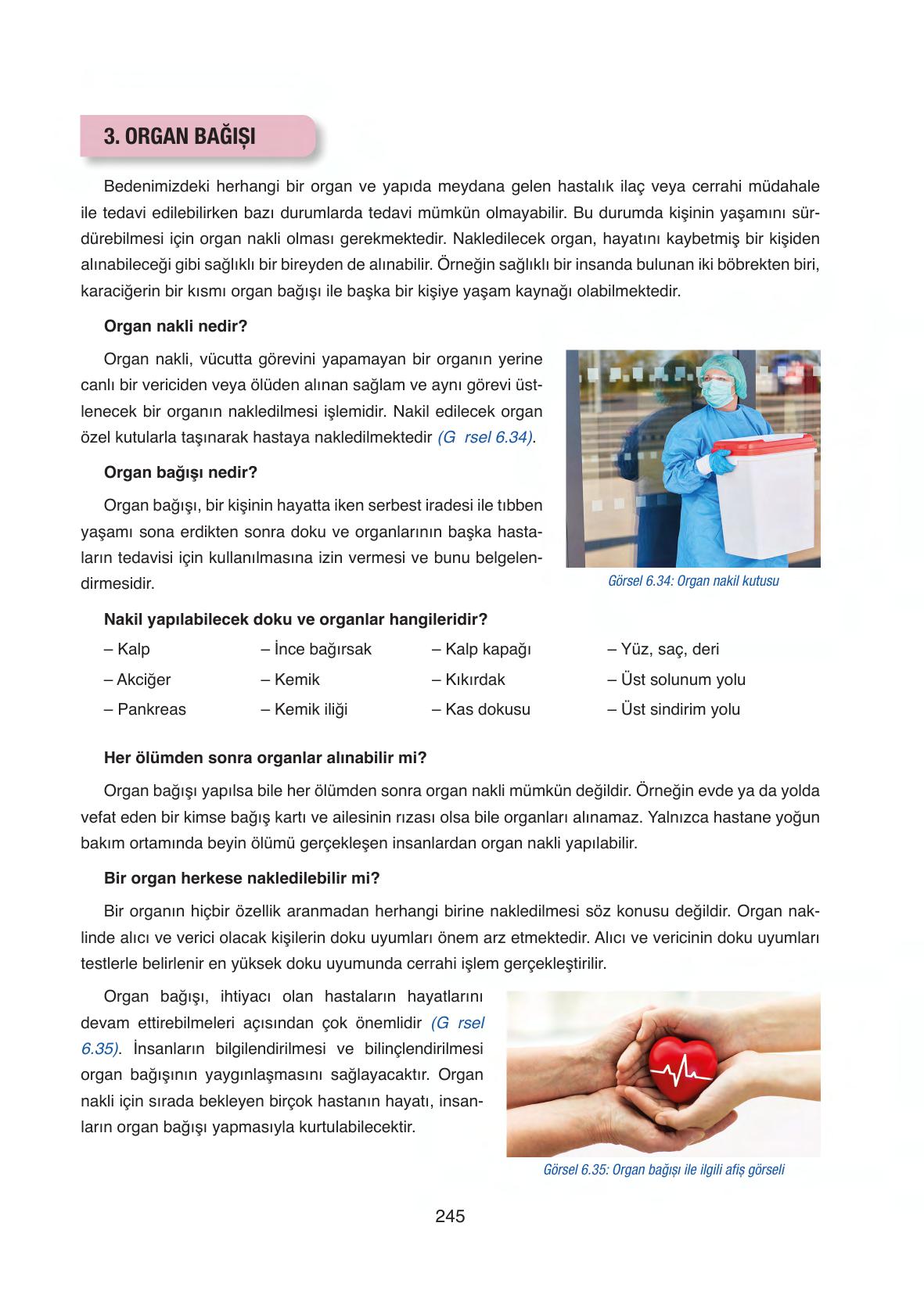 6. Sınıf Gün Yayıncılık Fen Bilimleri Ders Kitabı Sayfa 245 Cevapları