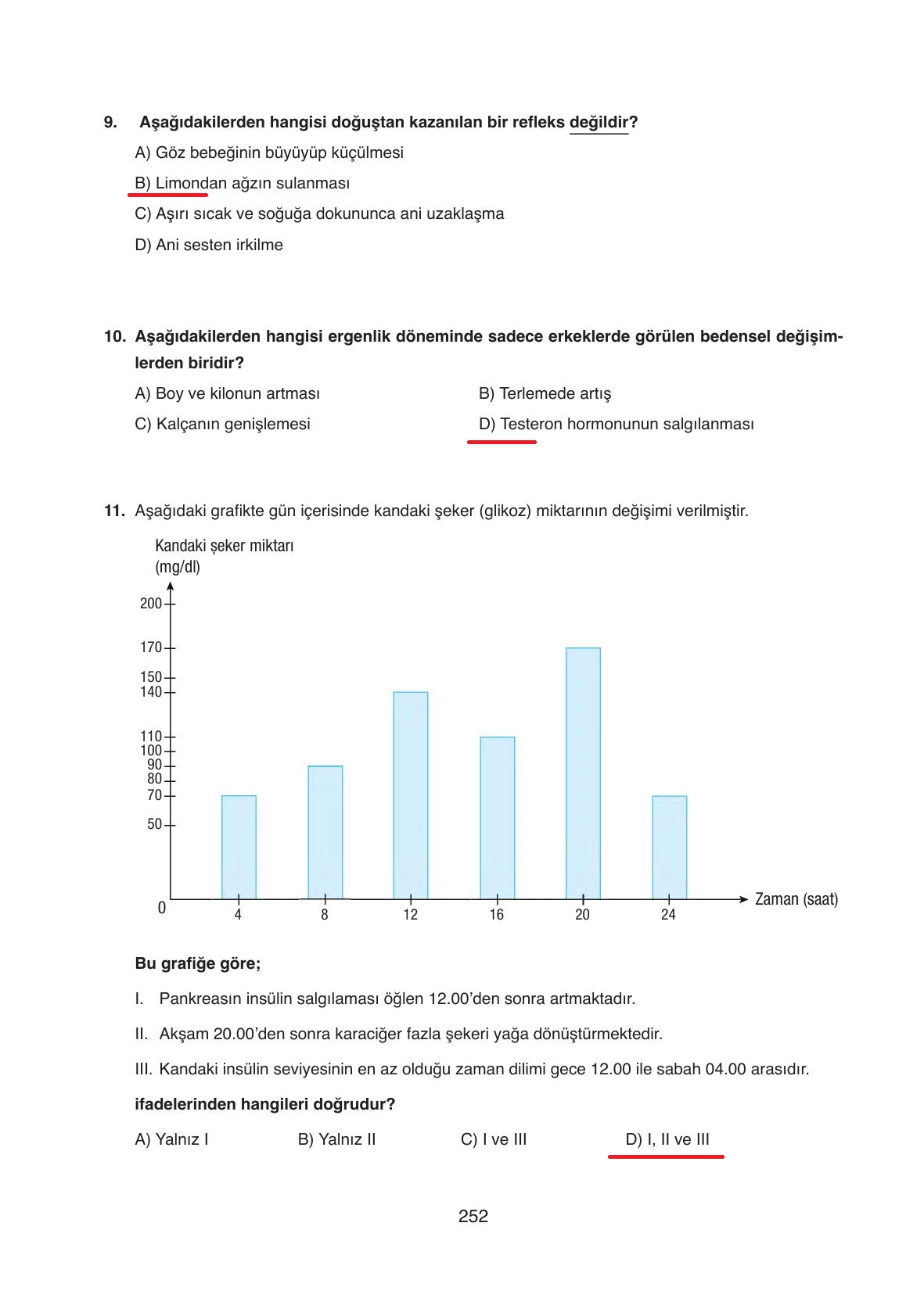 6. Sınıf Gün Yayıncılık Fen Bilimleri Ders Kitabı Sayfa 252 Cevapları