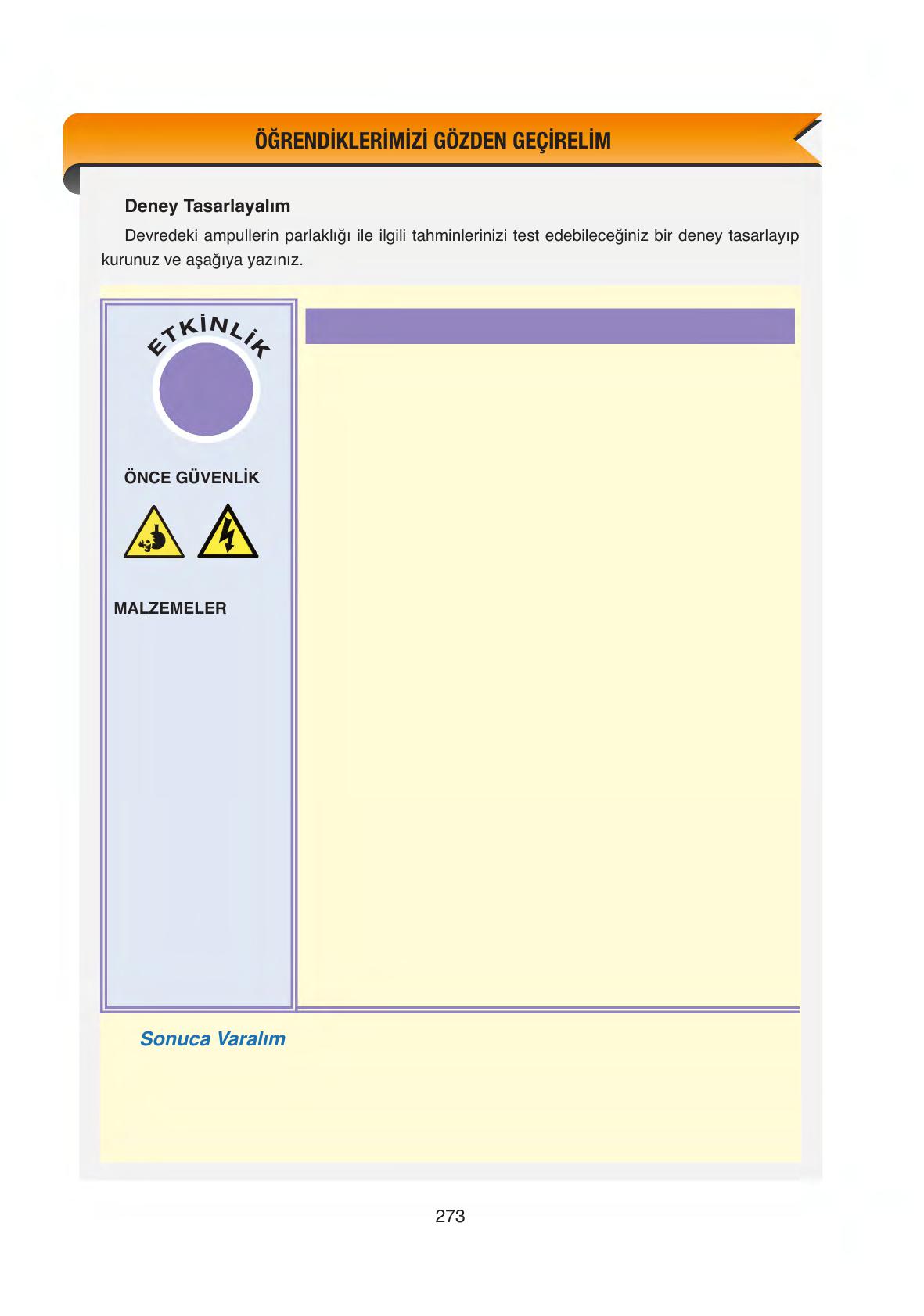 6. Sınıf Gün Yayıncılık Fen Bilimleri Ders Kitabı Sayfa 273 Cevapları