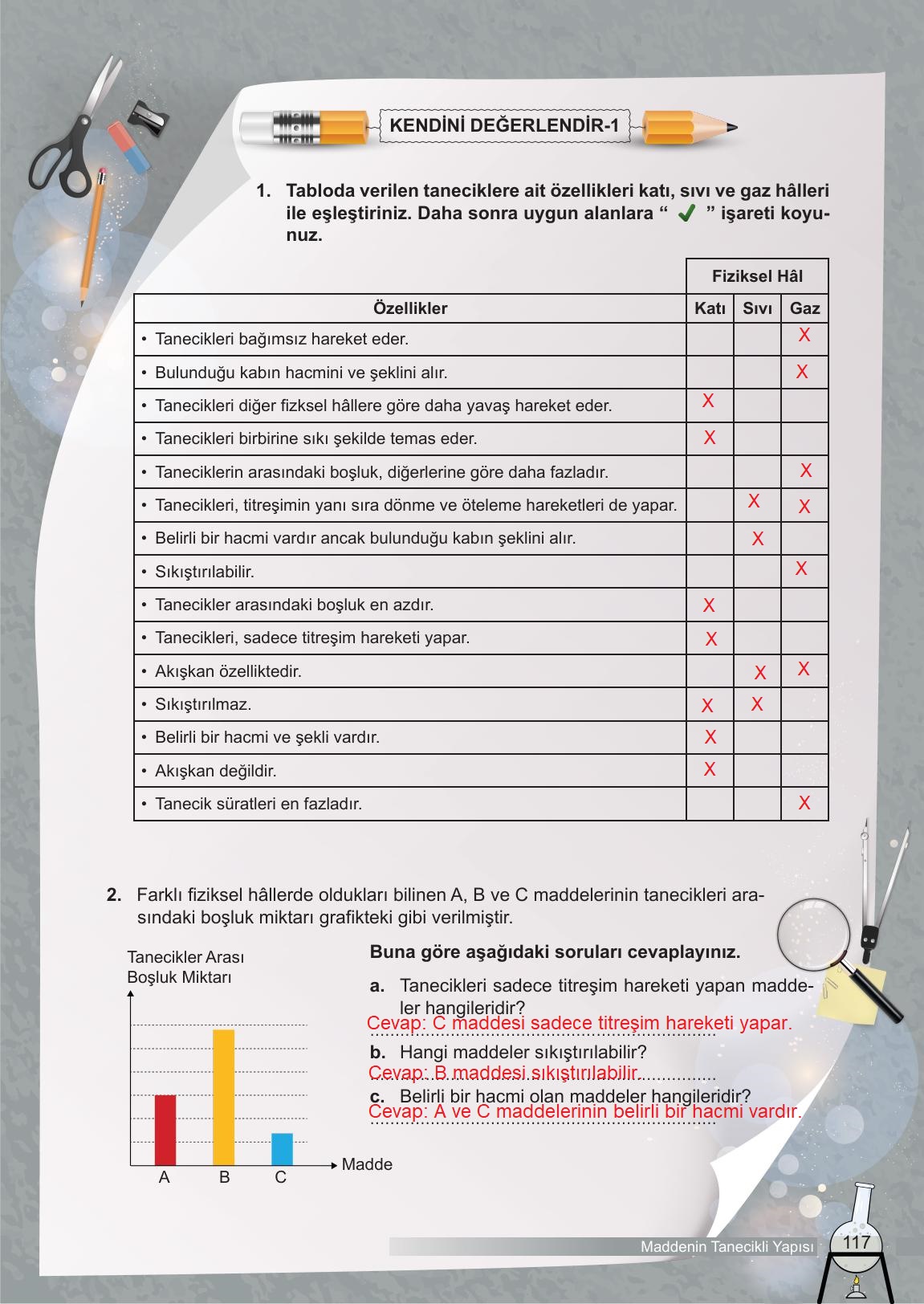 6. Sınıf Meb Yayınları Fen Bilimleri Ders Kitabı Sayfa 117 Cevapları
