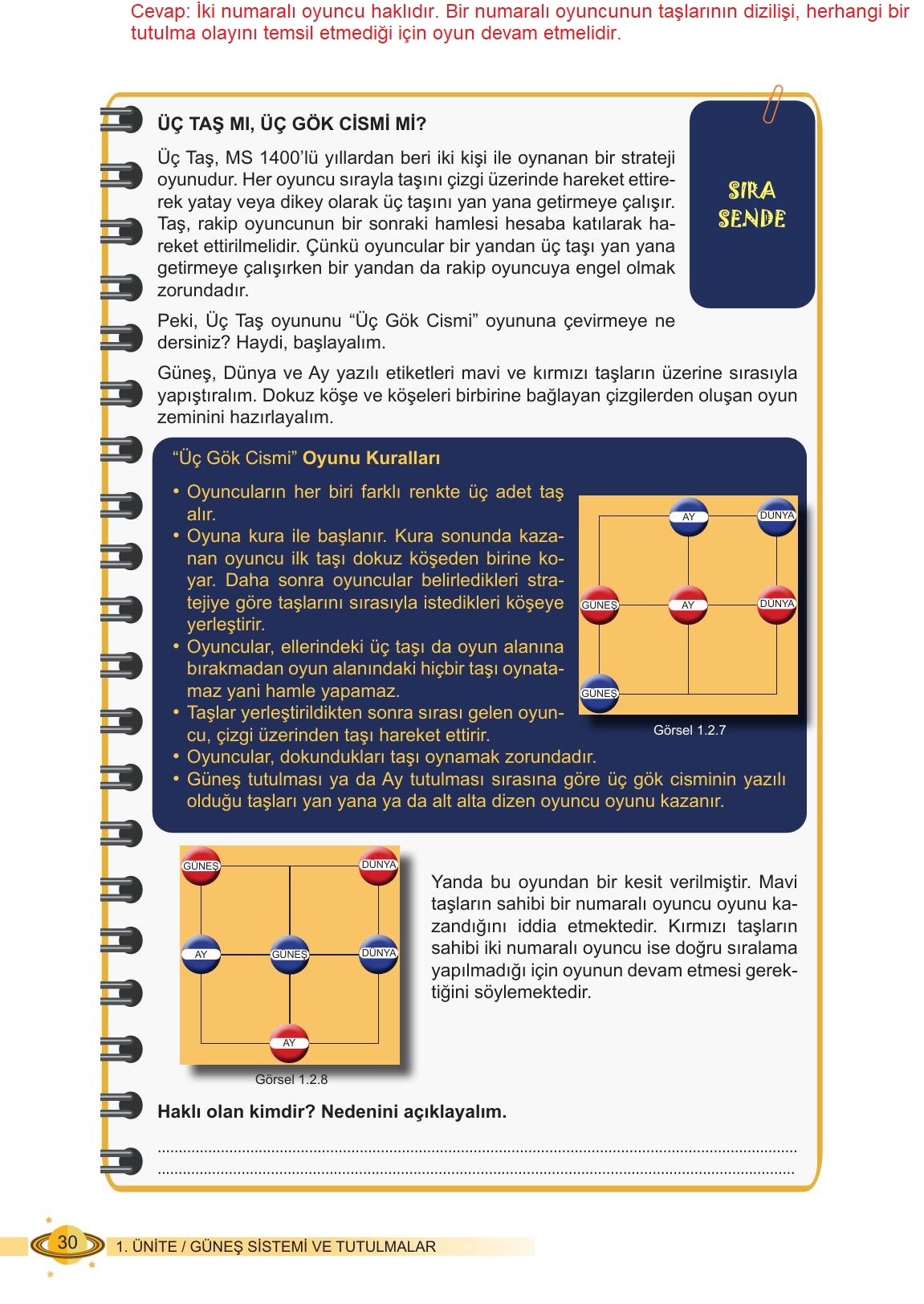 6. Sınıf Meb Yayınları Fen Bilimleri Ders Kitabı Sayfa 30 Cevapları