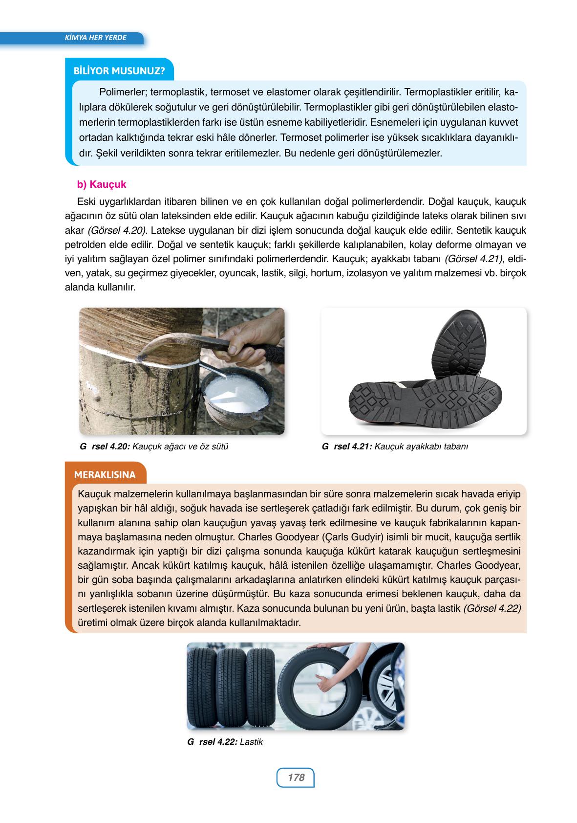 10. Sınıf Ata Yayınları Kimya Ders Kitabı Sayfa 178 Cevapları