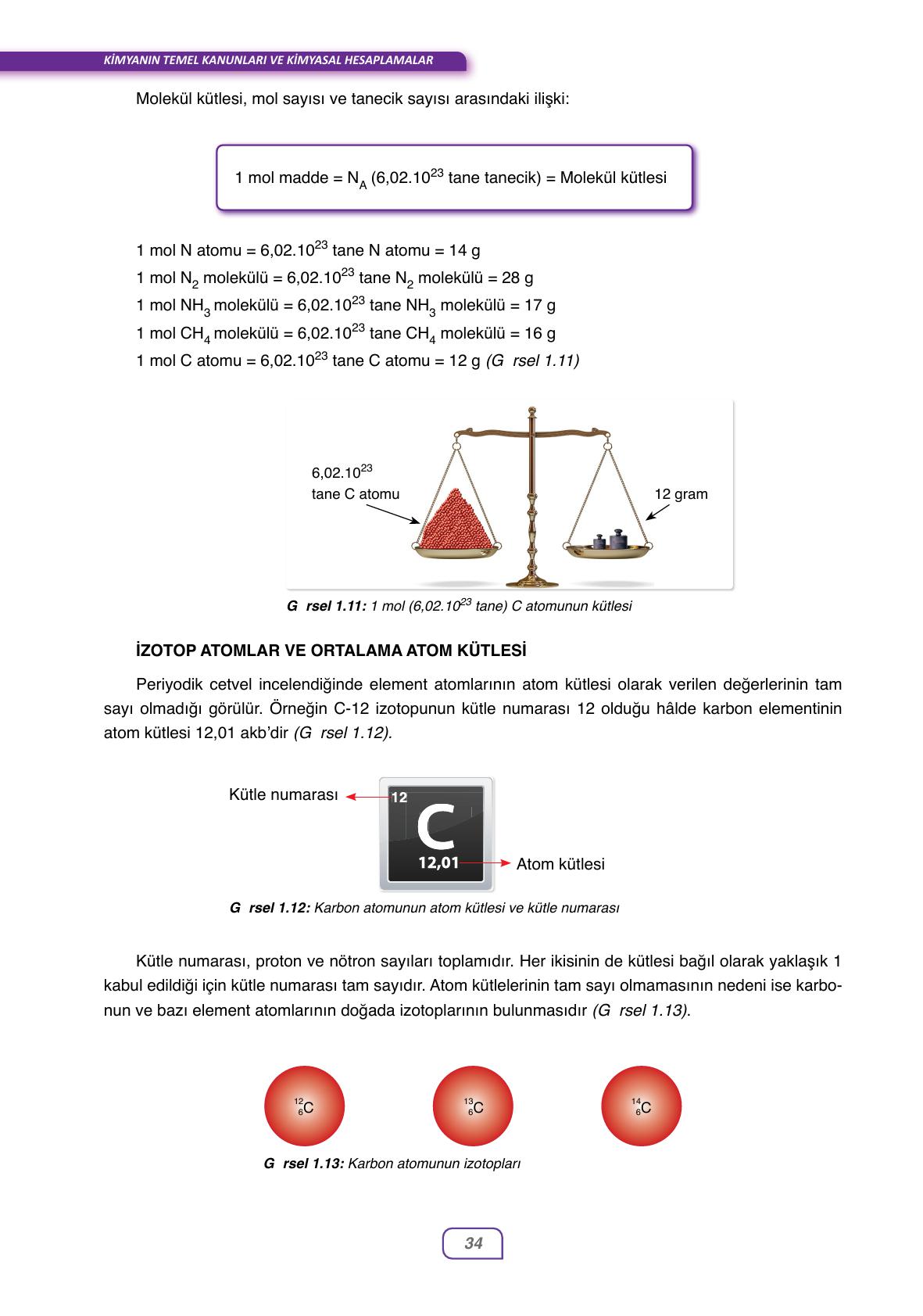 10. Sınıf Ata Yayınları Kimya Ders Kitabı Sayfa 34 Cevapları 10. Sınıf Ata Yayınları Kimya Ders Kitabı Sayfa 34 Cevapları