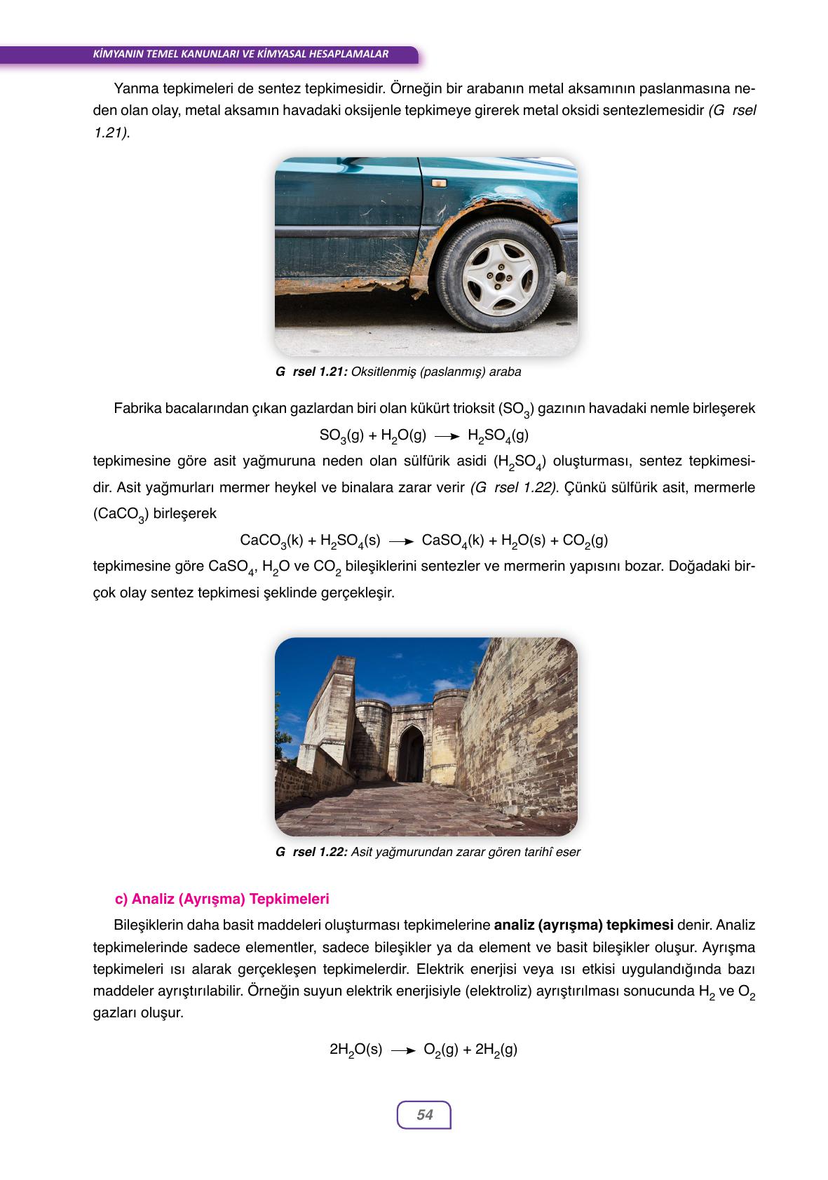 10. Sınıf Ata Yayınları Kimya Ders Kitabı Sayfa 54 Cevapları 10. Sınıf Ata Yayınları Kimya Ders Kitabı Sayfa 54 Cevapları