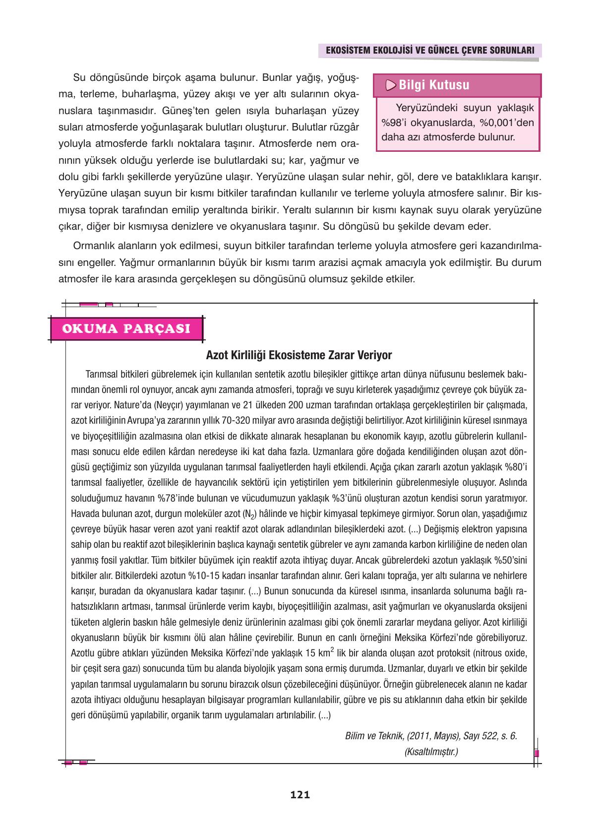 10. Sınıf Dörtel Yayınları Biyoloji Ders Kitabı Sayfa 121 Cevapları 10. Sınıf Dörtel Yayınları Biyoloji Ders Kitabı Sayfa 121 Cevapları