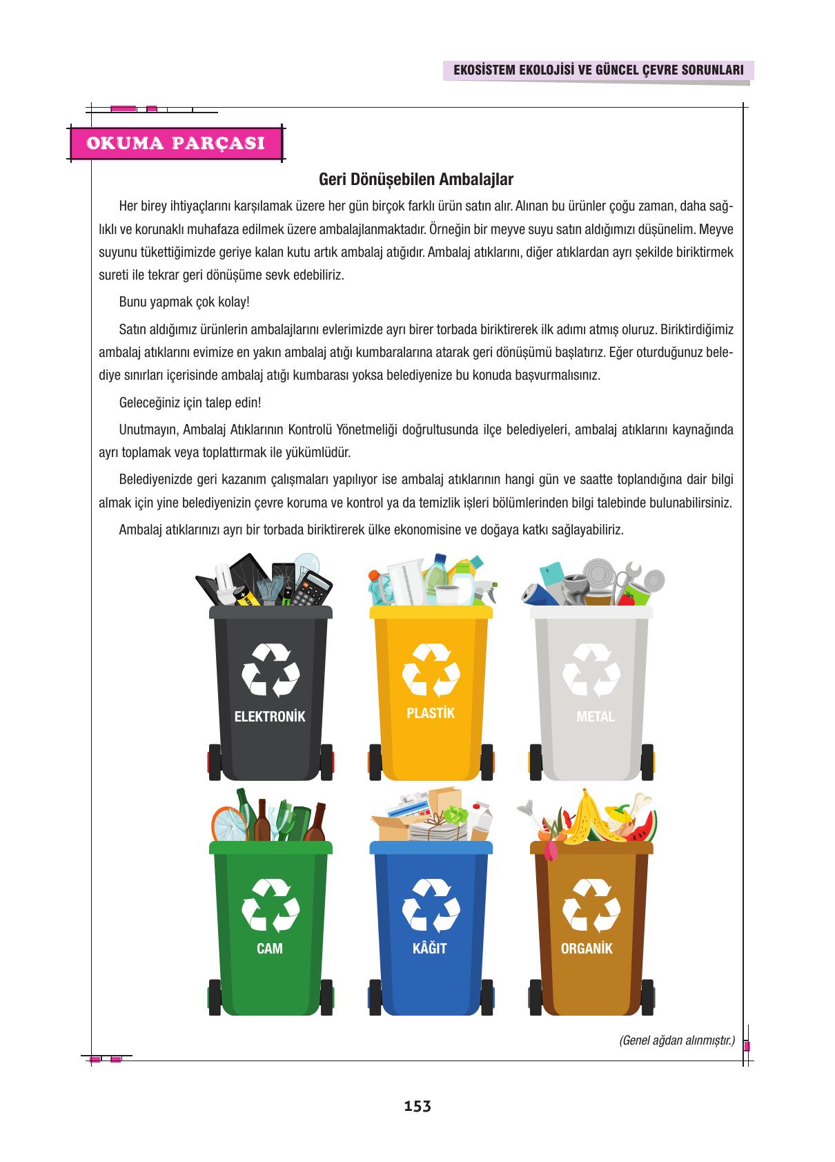 10. Sınıf Dörtel Yayınları Biyoloji Ders Kitabı Sayfa 153 Cevapları