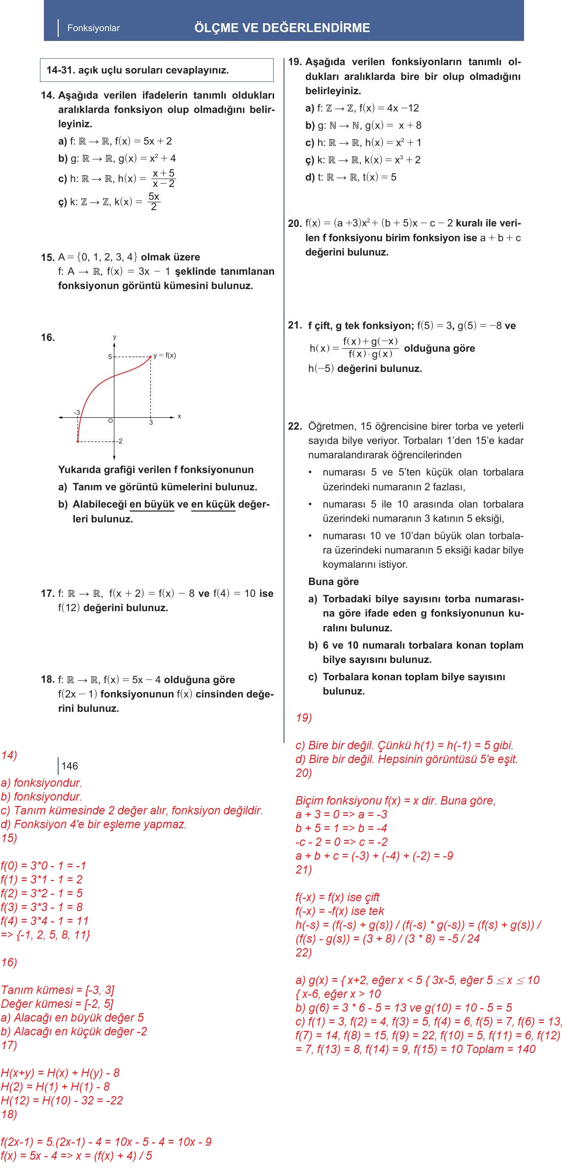 10. Sınıf Meb Yayınları Matematik Ders Kitabı Sayfa 146 Cevapları 10. Sınıf Meb Yayınları Matematik Ders Kitabı Sayfa 146 Cevapları