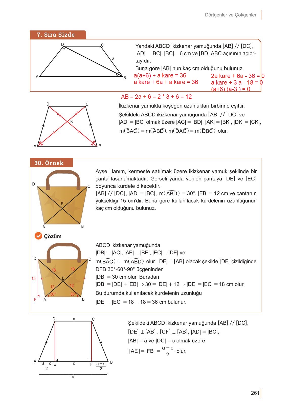 10. Sınıf Meb Yayınları Matematik Ders Kitabı Sayfa 261 Cevapları 10. Sınıf Meb Yayınları Matematik Ders Kitabı Sayfa 261 Cevapları
