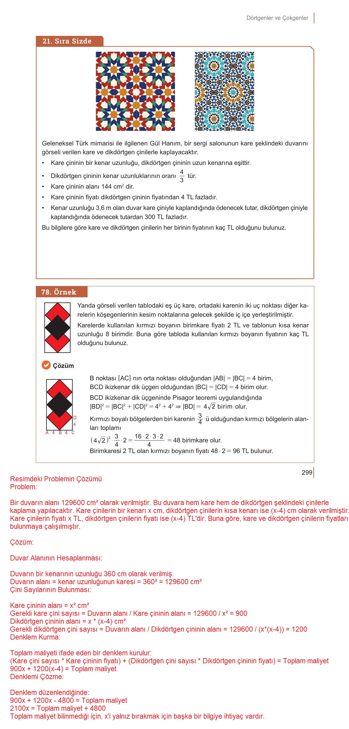 10. Sınıf Meb Yayınları Matematik Ders Kitabı Sayfa 299 Cevapları 10. Sınıf Meb Yayınları Matematik Ders Kitabı Sayfa 299 Cevapları