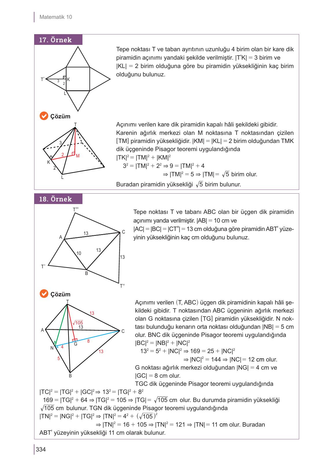 10. Sınıf Meb Yayınları Matematik Ders Kitabı Sayfa 334 Cevapları 10. Sınıf Meb Yayınları Matematik Ders Kitabı Sayfa 334 Cevapları