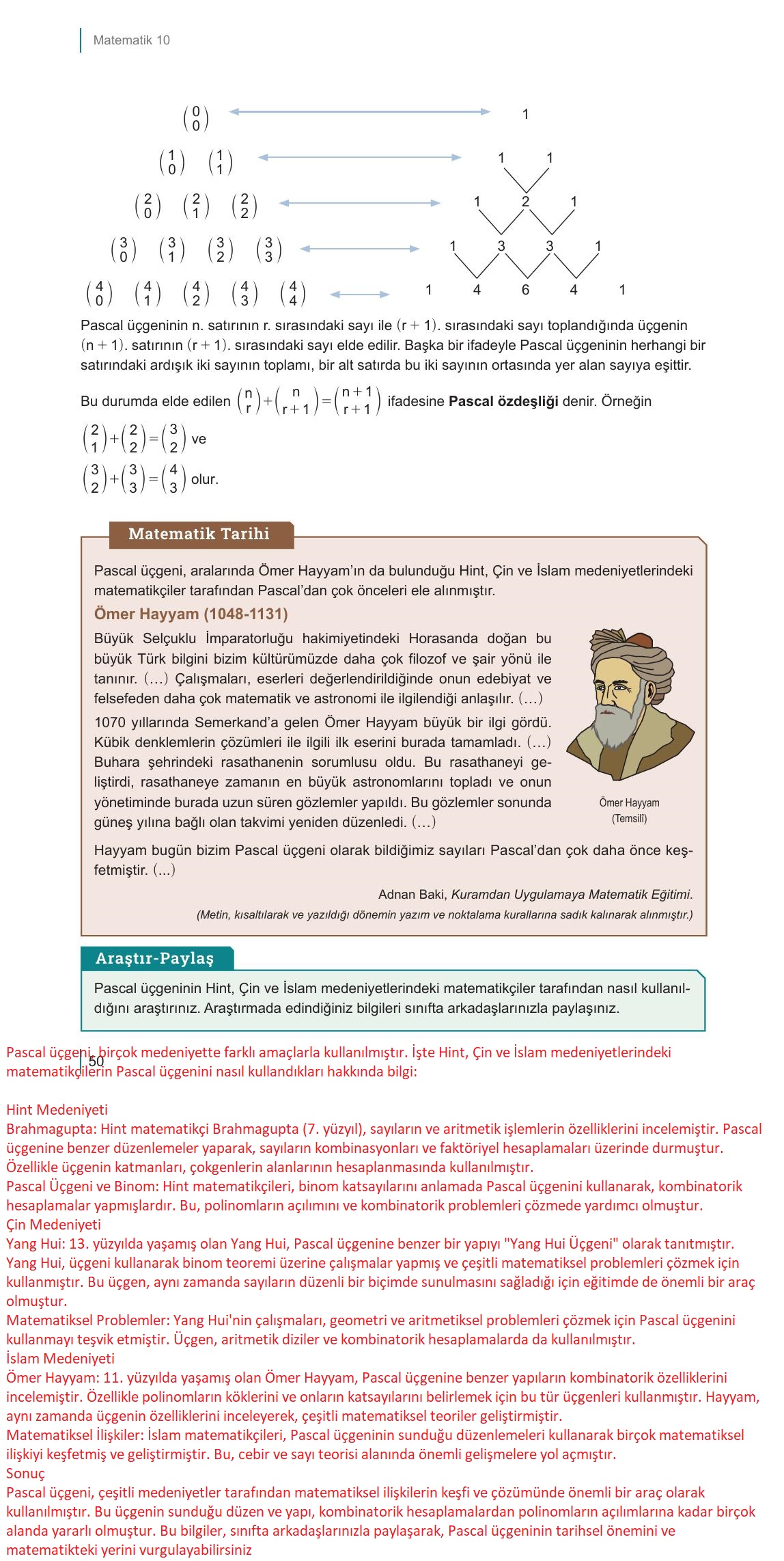 10. Sınıf Meb Yayınları Matematik Ders Kitabı Sayfa 50 Cevapları 10. Sınıf Meb Yayınları Matematik Ders Kitabı Sayfa 50 Cevapları