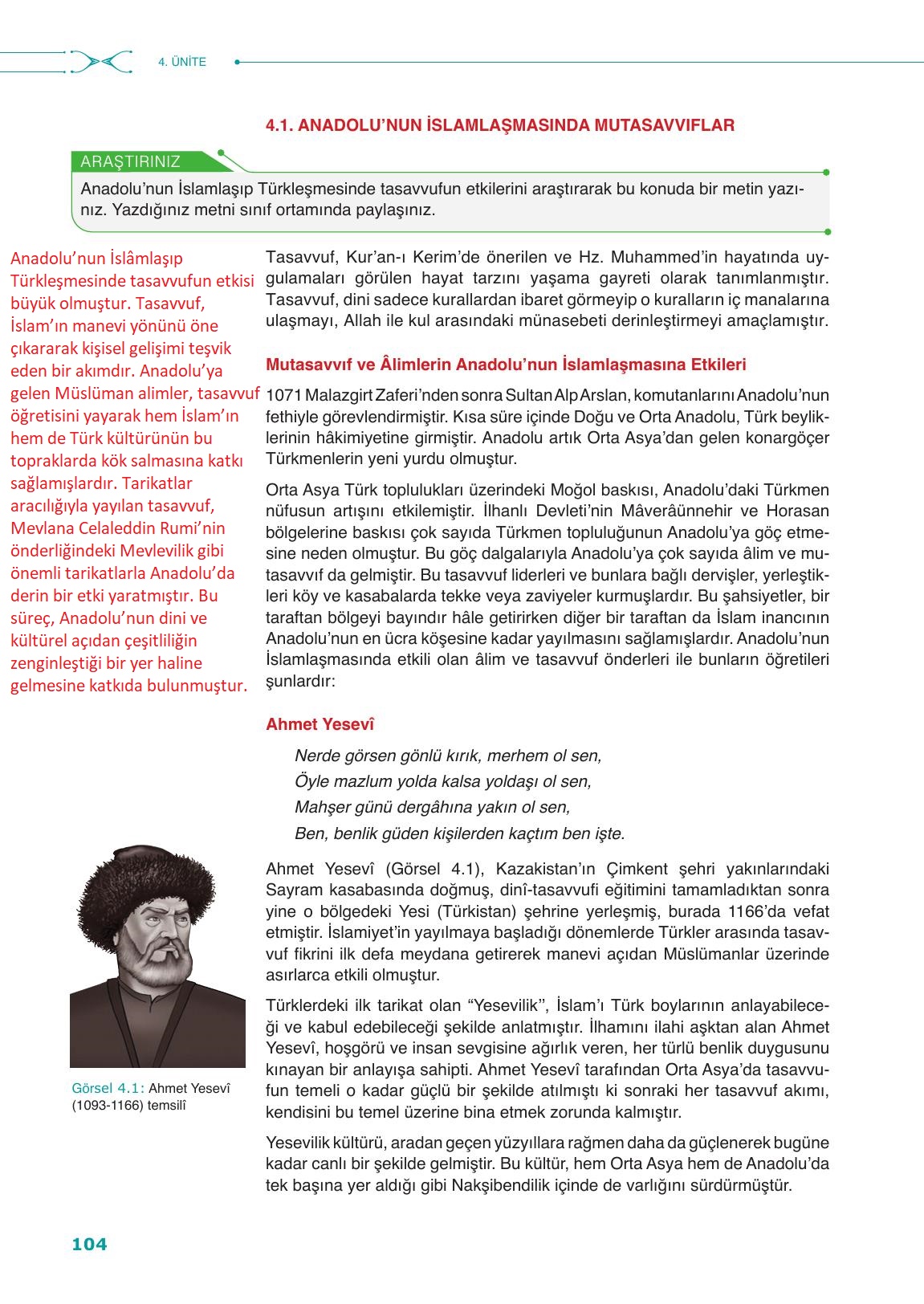 10. Sınıf Meb Yayınları Tarih Ders Kitabı Sayfa 104 Cevapları 10. Sınıf Meb Yayınları Tarih Ders Kitabı Sayfa 104 Cevapları