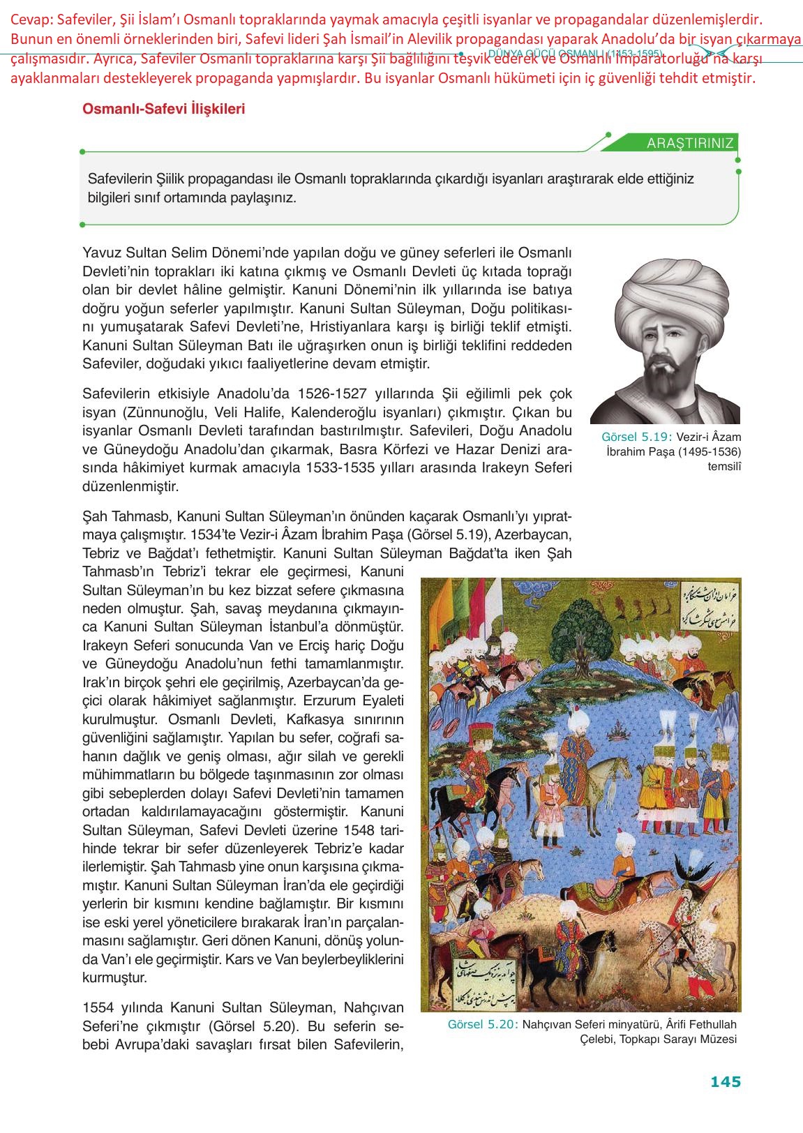 10. Sınıf Meb Yayınları Tarih Ders Kitabı Sayfa 145 Cevapları 10. Sınıf Meb Yayınları Tarih Ders Kitabı Sayfa 145 Cevapları