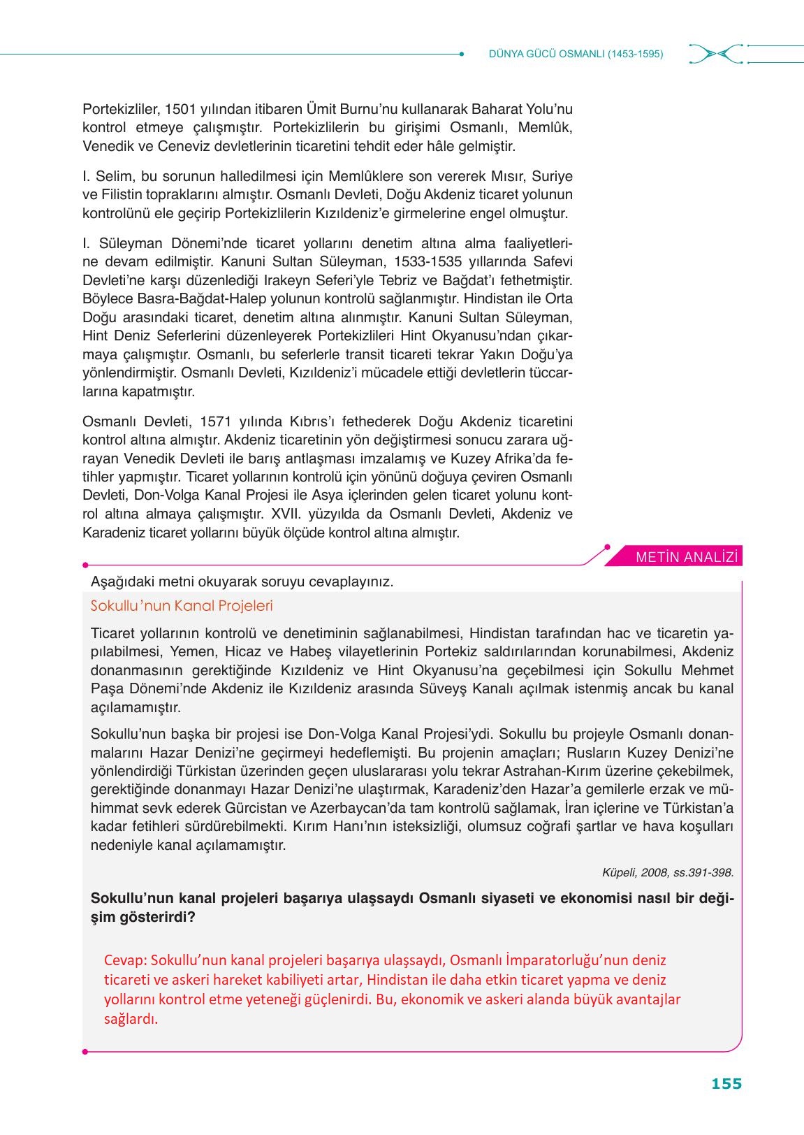 10. Sınıf Meb Yayınları Tarih Ders Kitabı Sayfa 155 Cevapları 10. Sınıf Meb Yayınları Tarih Ders Kitabı Sayfa 155 Cevapları