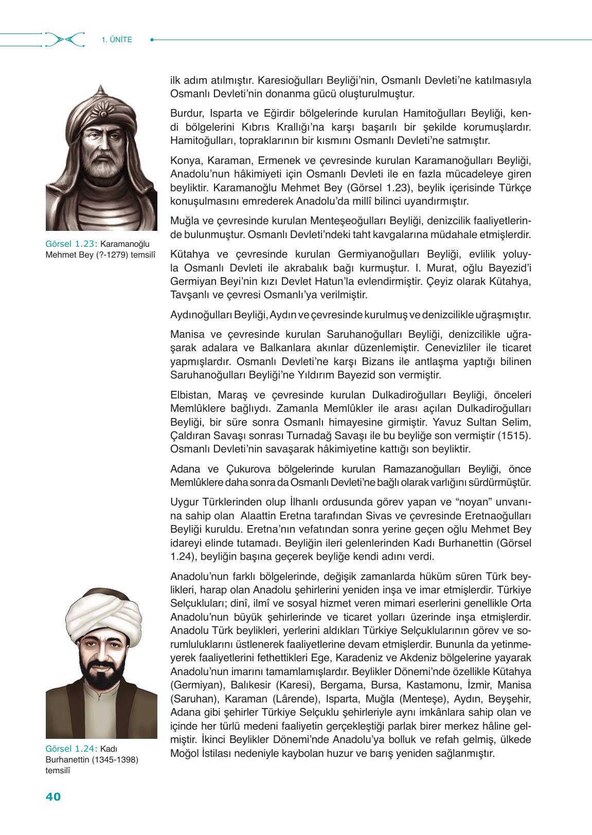 10. Sınıf Meb Yayınları Tarih Ders Kitabı Sayfa 40 Cevapları 10. Sınıf Meb Yayınları Tarih Ders Kitabı Sayfa 40 Cevapları