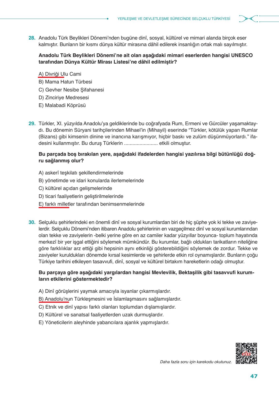 10. Sınıf Meb Yayınları Tarih Ders Kitabı Sayfa 47 Cevapları 10. Sınıf Meb Yayınları Tarih Ders Kitabı Sayfa 47 Cevapları
