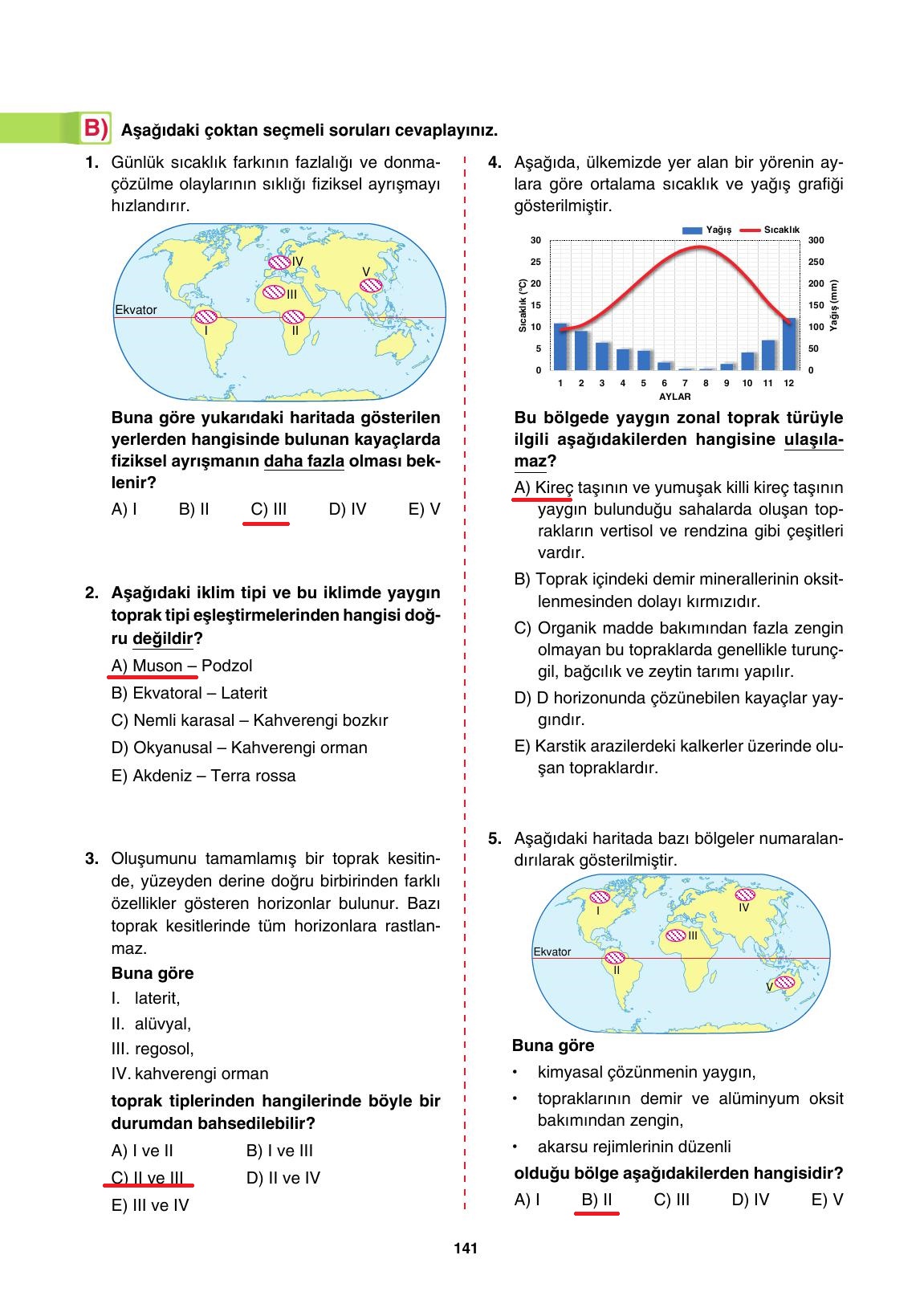 10. Sınıf Tutku Yayıncılık Coğrafya Ders Kitabı Sayfa 141 Cevapları 10. Sınıf Tutku Yayıncılık Coğrafya Ders Kitabı Sayfa 141 Cevapları
