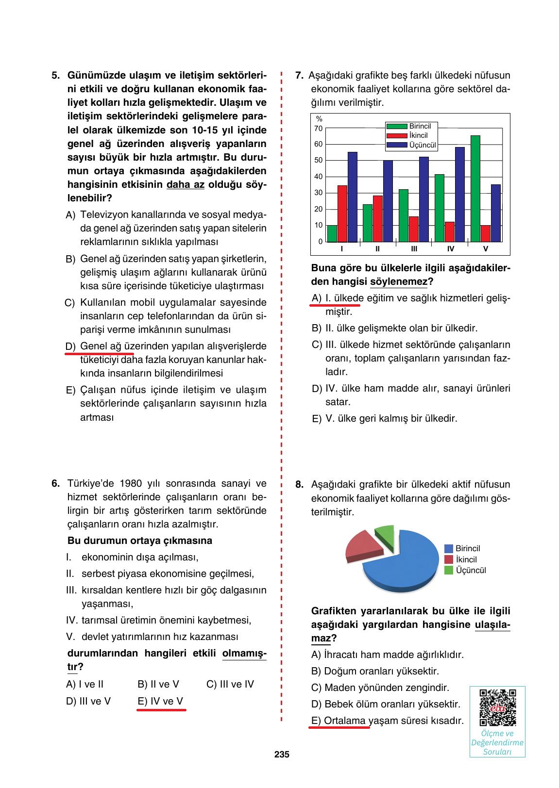 10. Sınıf Tutku Yayıncılık Coğrafya Ders Kitabı Sayfa 235 Cevapları