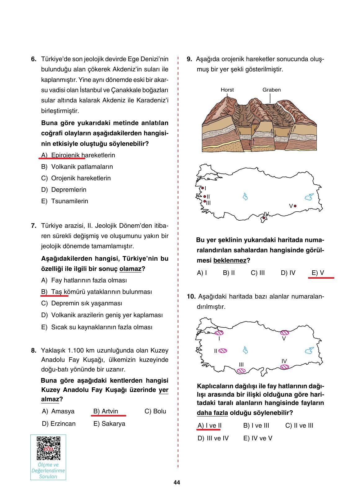10. Sınıf Tutku Yayıncılık Coğrafya Ders Kitabı Sayfa 44 Cevapları 10. Sınıf Tutku Yayıncılık Coğrafya Ders Kitabı Sayfa 44 Cevapları