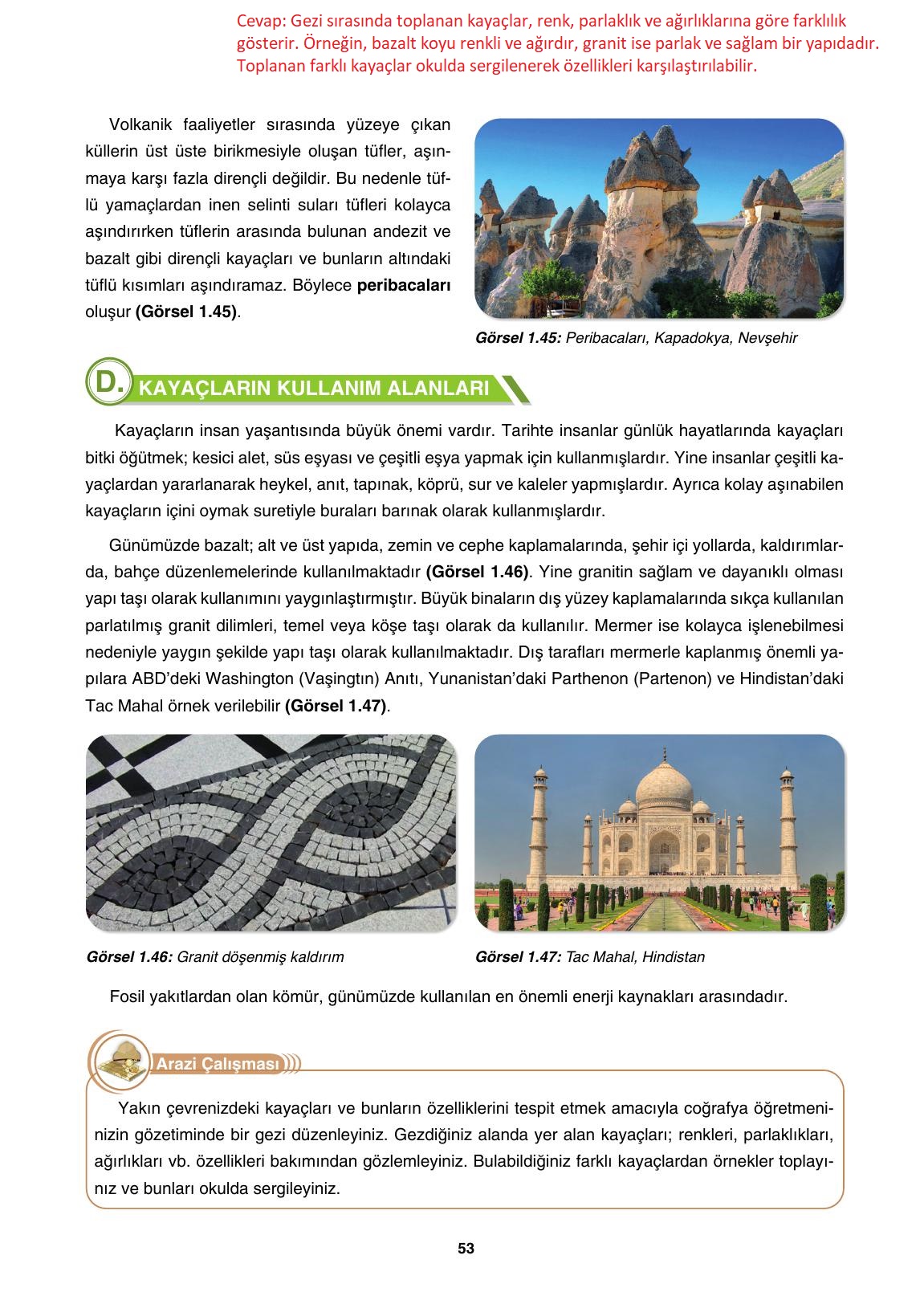 10. Sınıf Tutku Yayıncılık Coğrafya Ders Kitabı Sayfa 53 Cevapları 10. Sınıf Tutku Yayıncılık Coğrafya Ders Kitabı Sayfa 53 Cevapları