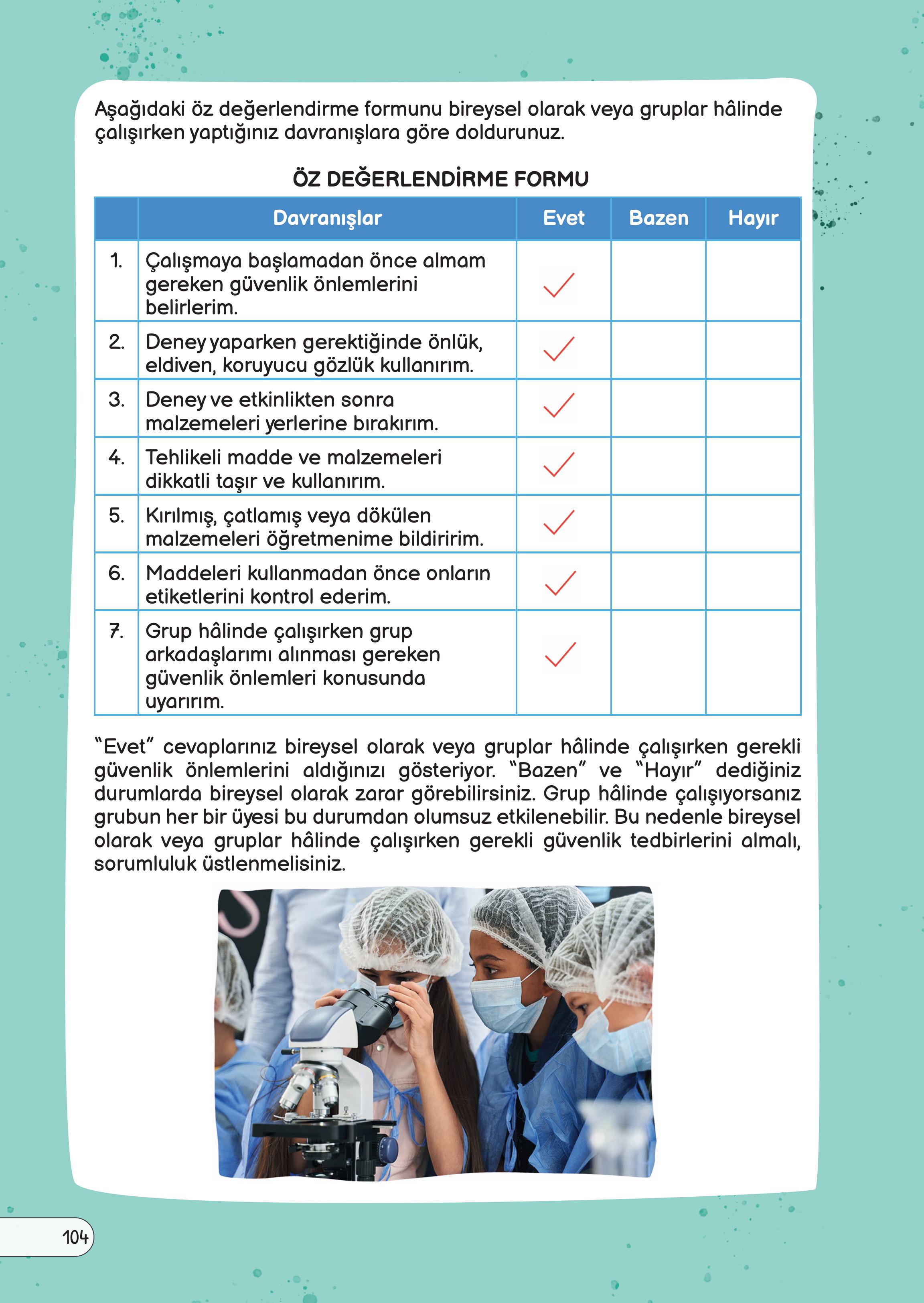 3. Sınıf Meb Yayınları Fen Bilimleri Ders Kitabı Sayfa 104 Cevapları