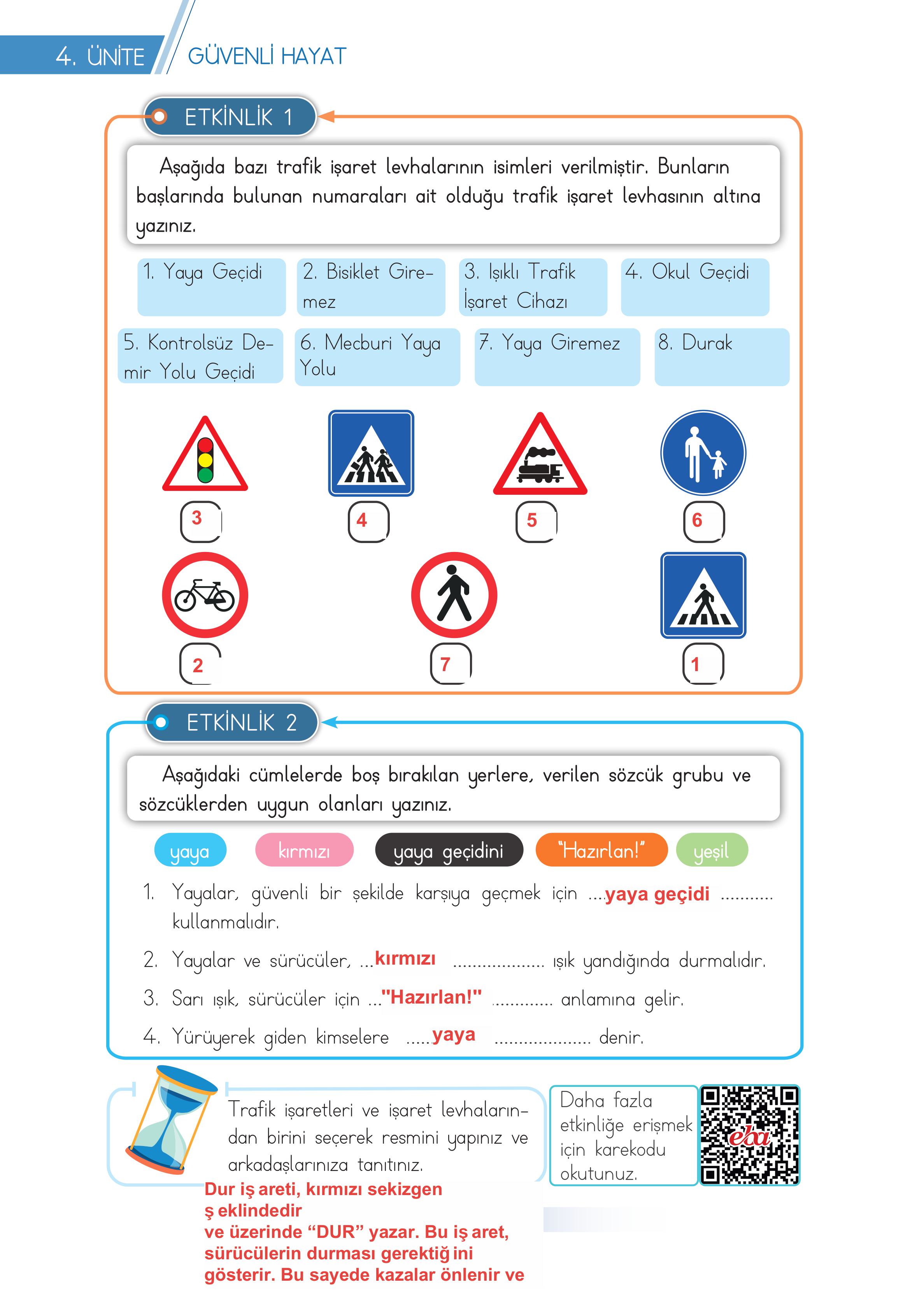 3. Sınıf Meb Yayınları Hayat Bilgisi Ders Kitabı Sayfa 120 Cevapları