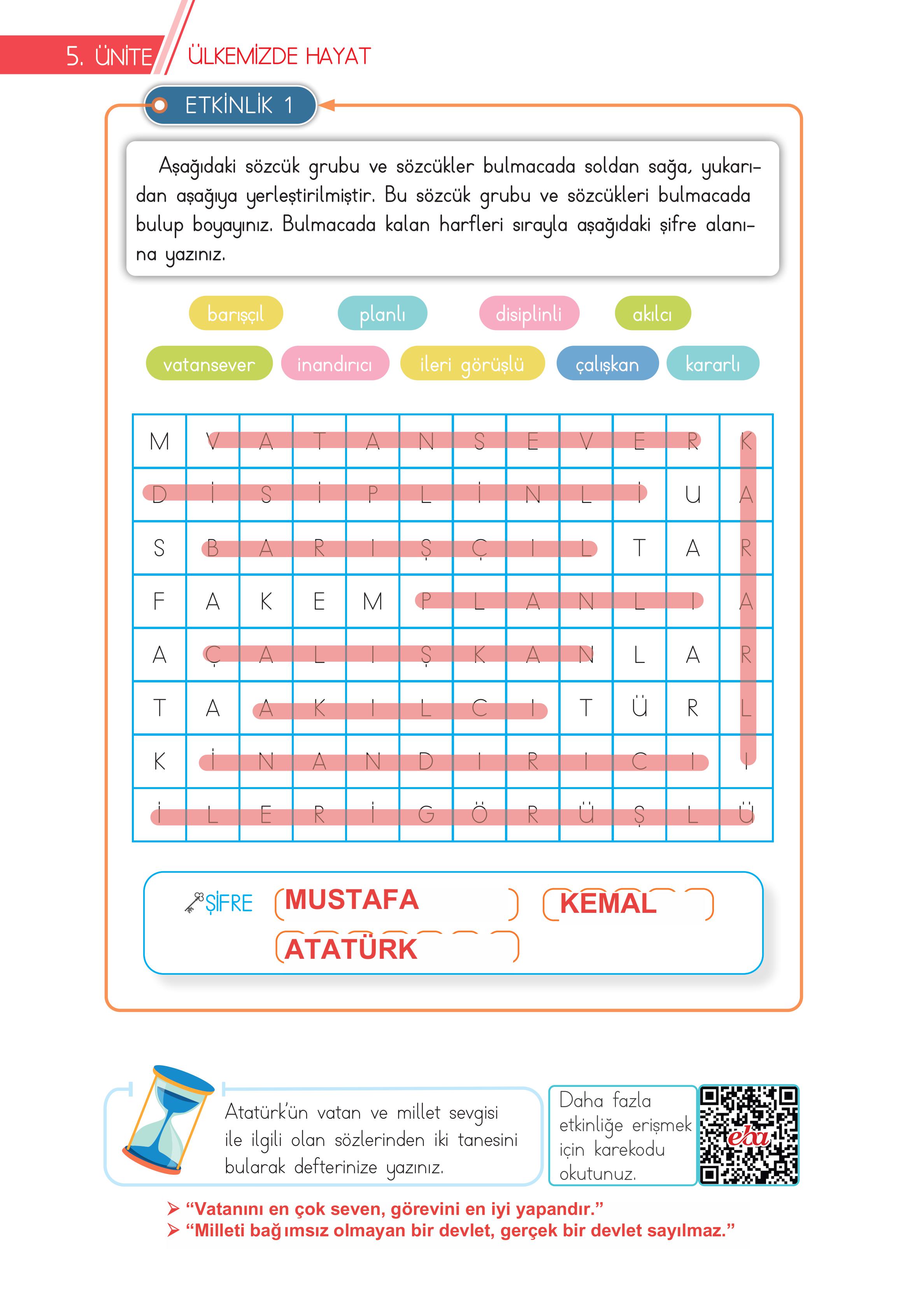 3. Sınıf Meb Yayınları Hayat Bilgisi Ders Kitabı Sayfa 172 Cevapları