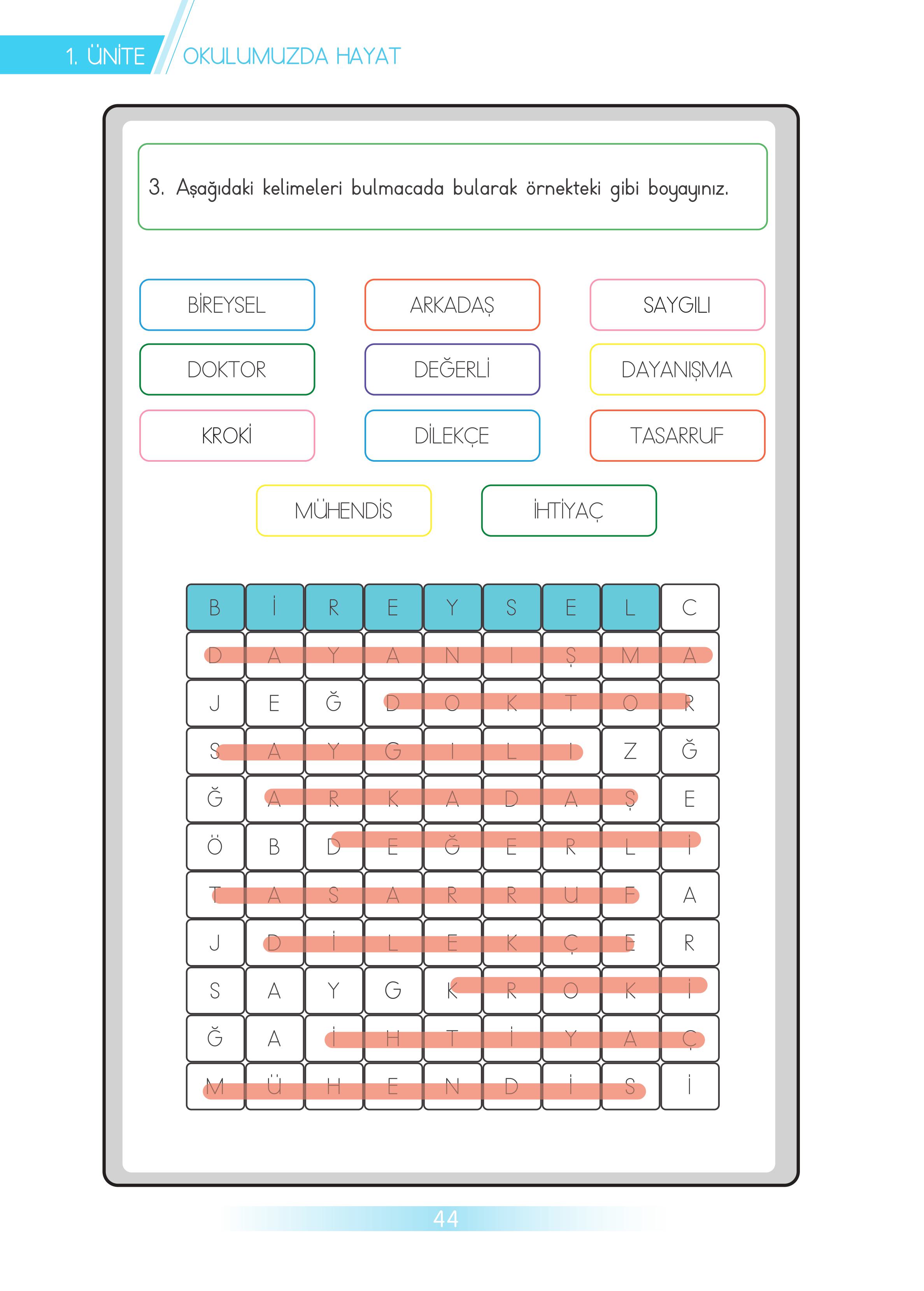3. Sınıf Meb Yayınları Hayat Bilgisi Ders Kitabı Sayfa 44 Cevapları 3. Sınıf Meb Yayınları Hayat Bilgisi Ders Kitabı Sayfa 44 Cevapları